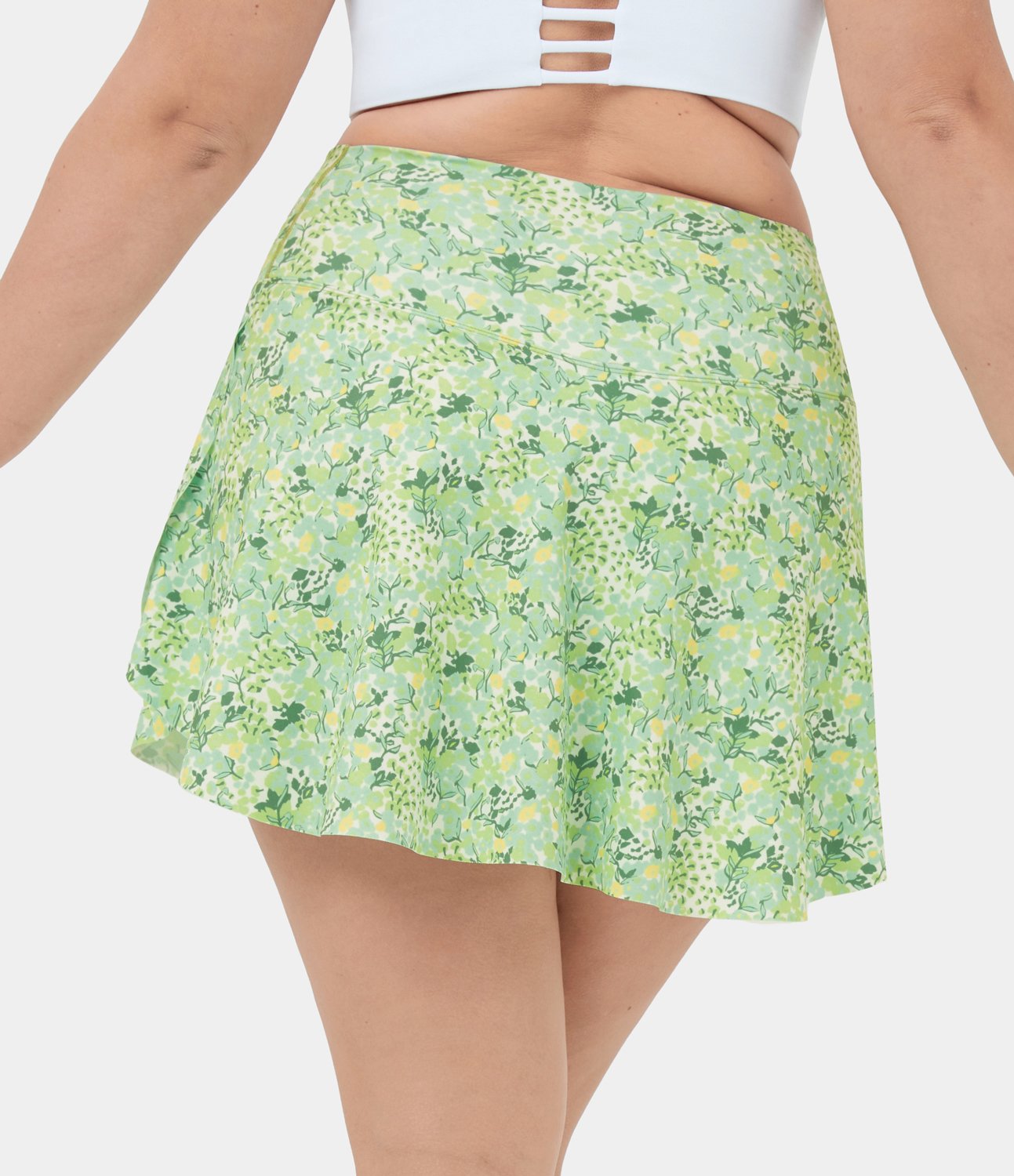 Halara Everyday Crossover Side Pocket 2-in-1 Plus Size Tennis Skirt-Lucid  - Weekend at the Lake - 1X 