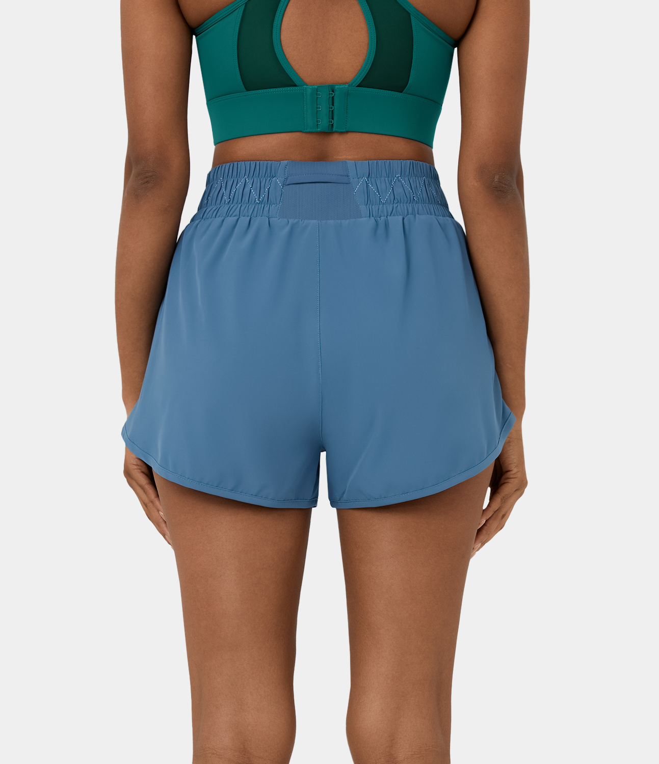 

Halara High Waisted Multiple Pockets Contrast Mesh 2-in-1 Casual Shorts 3'' Gym Short - Spruce Blue -  booty shorts compression shorts