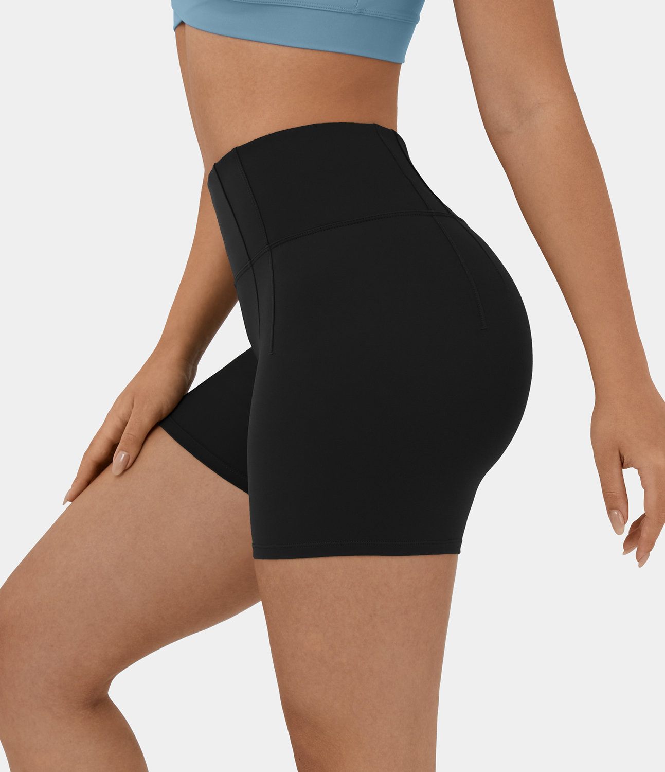 Halara Softlyzeroв„ў Plush High Waisted Plain Yoga Biker Shorts 5``  - Black - XL biker shorts women black biker shorts womens biker shorts 