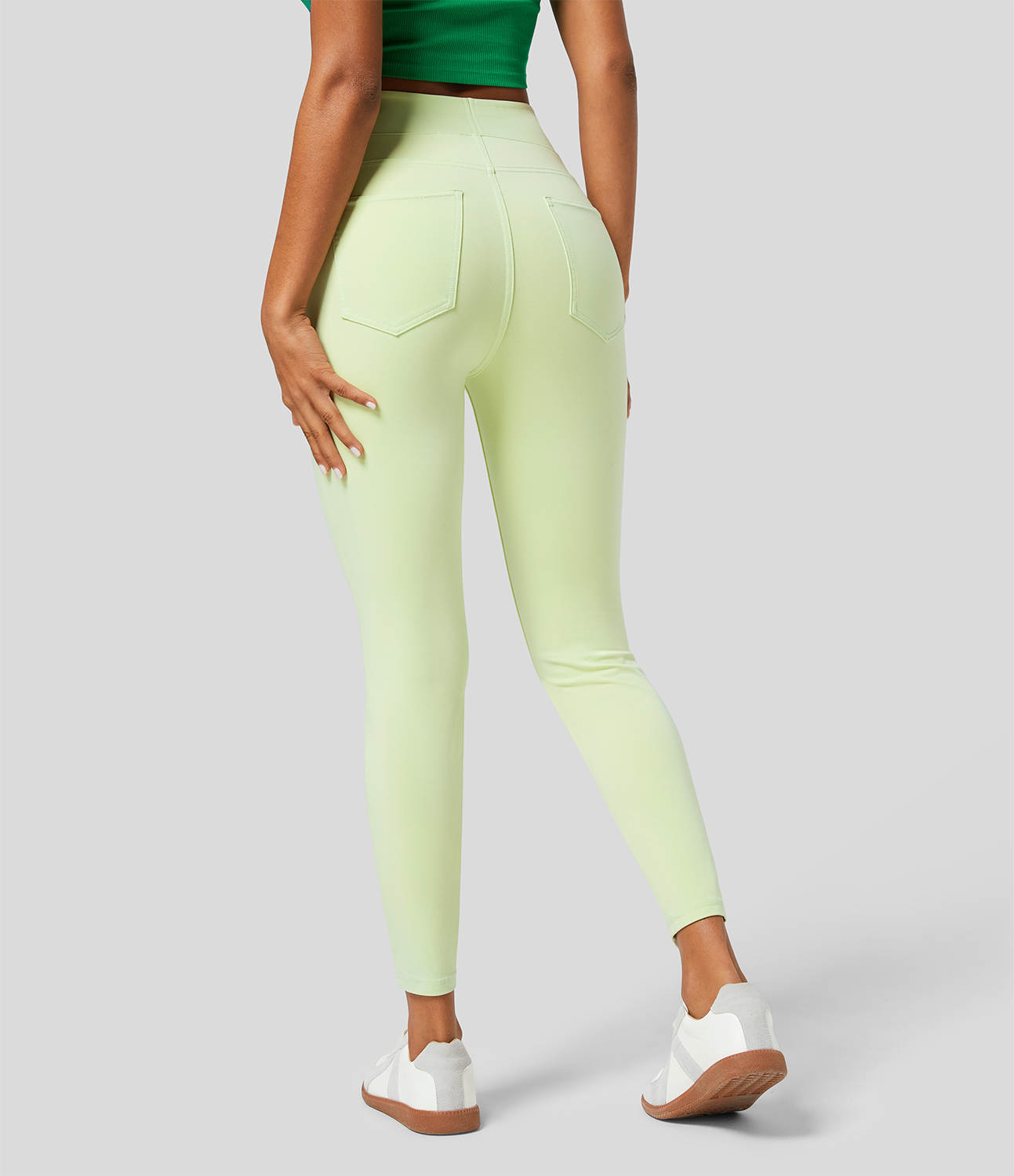 Jasper Denim Leggings Halara Flex™ Denim 7/8 mezclilla elástico colorido múltiple bolsillo tiro alto / 2