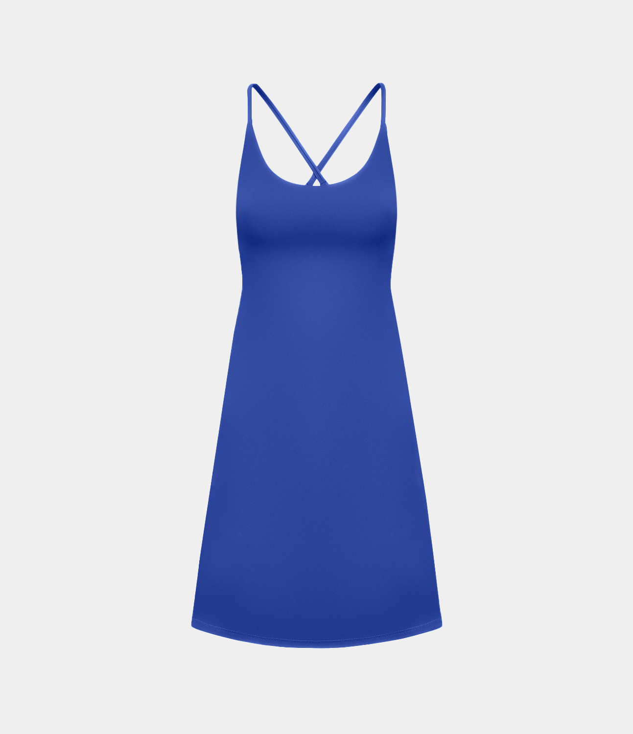 Halara Everyday Cloudfulв„ў Fabric Backless 2-in-1 Activity Dress-Wannabe-DD/DDD/F Cups Workout Dress - Lotus Blue - XS 