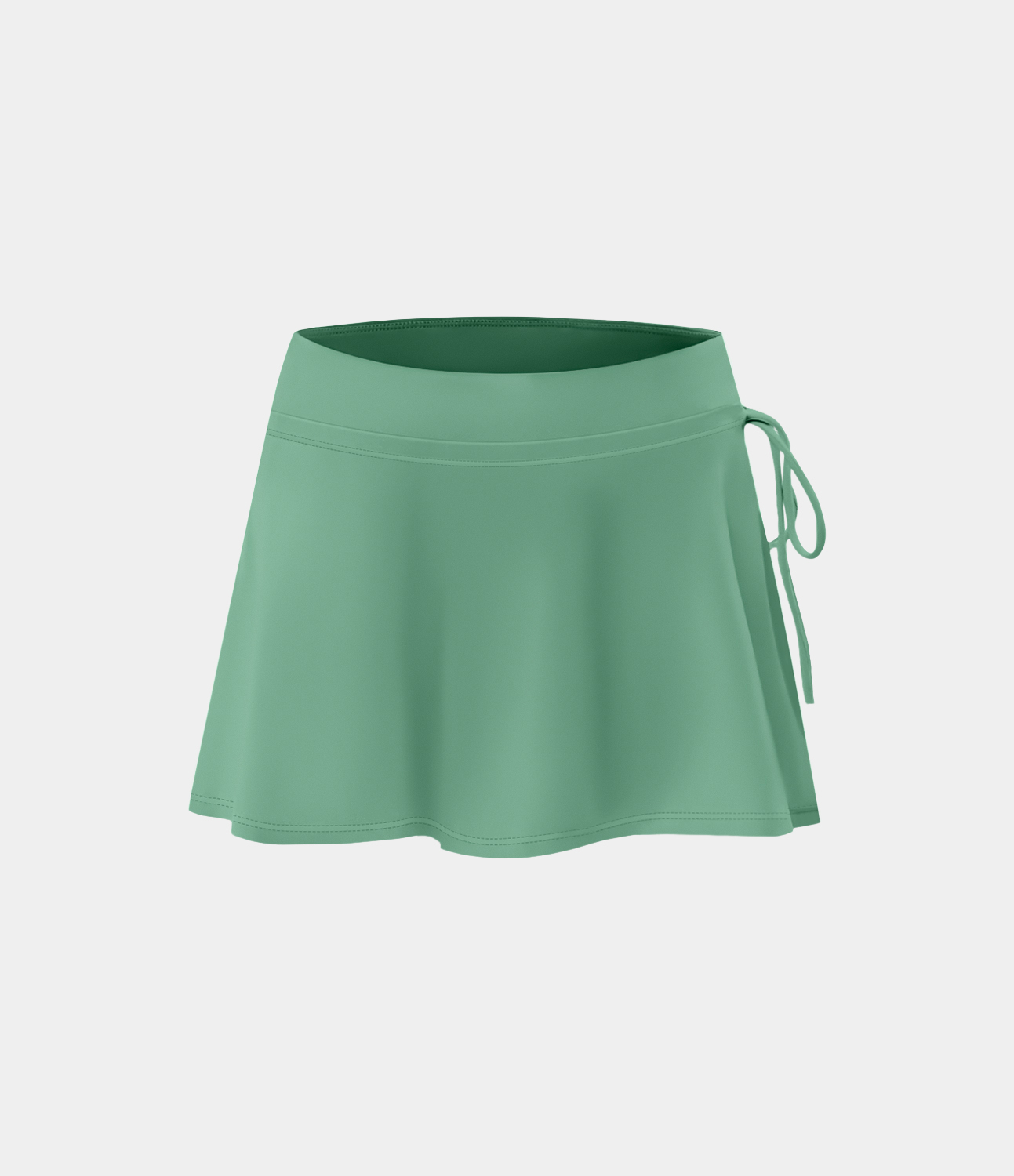 Halara Everyday Softlyzeroв„ў Airy Mid Rise Tie Side A Line 2-in-1 Side Pocket Mini Cool Touch Skirt-UPF50+  - Neptune Green - M 