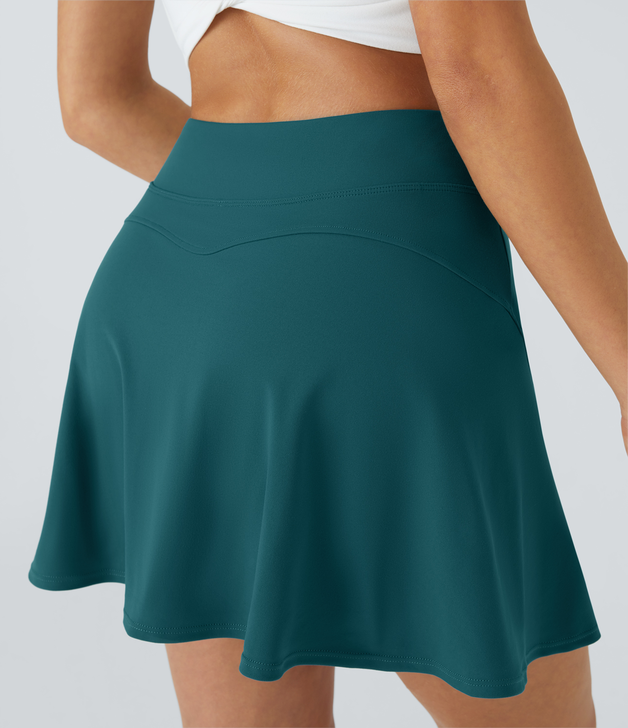 Halara Solid Hidden Side Pocket 2-in-1 Tennis Skirt  - Atlantic Deep - L midi skirt a line skirt golfing skirt pleated tennis skirt 