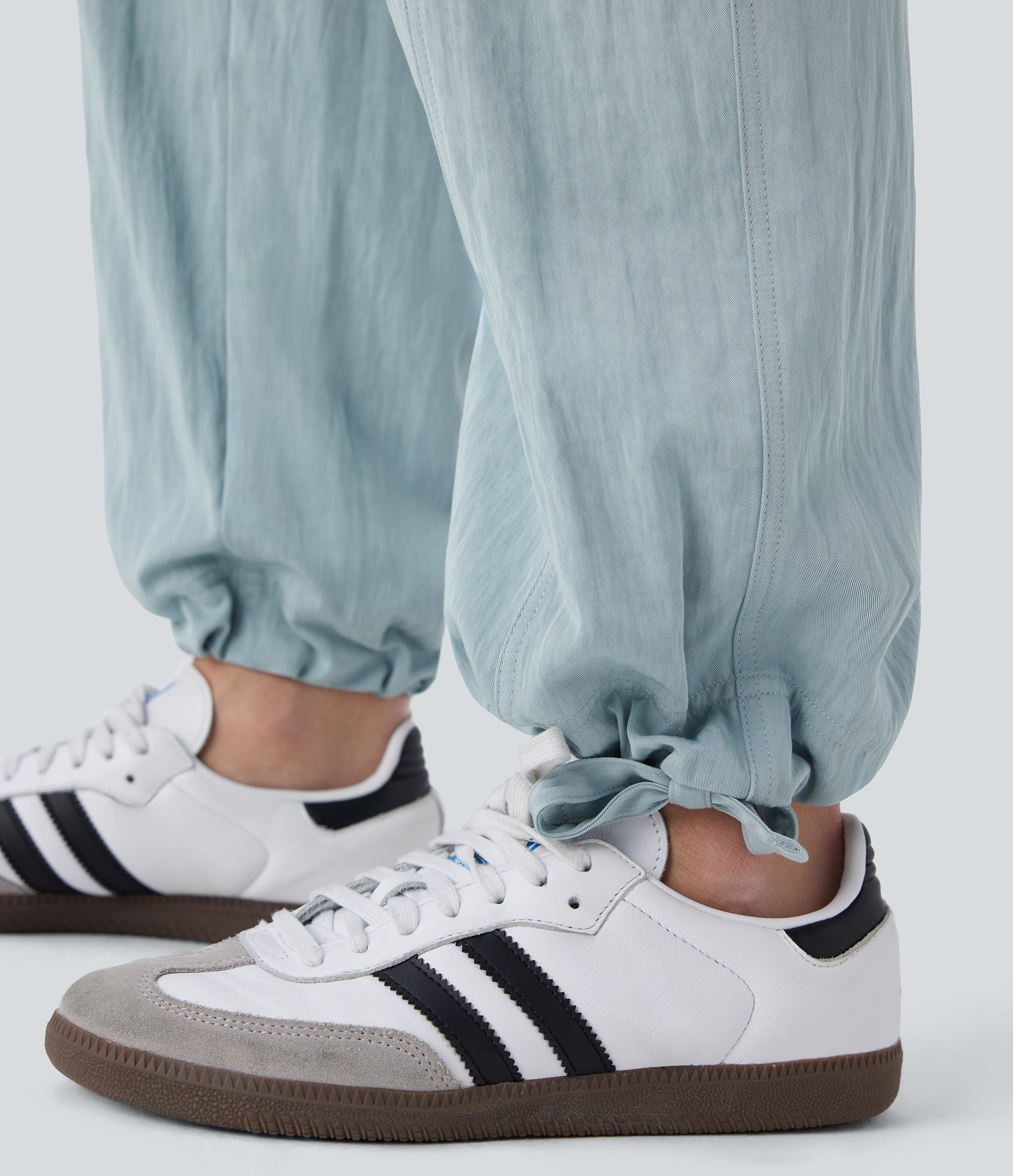 Halara Mid Rise Multiple Pockets Drawstring Hem Cargo Casual Pants  - Harbor Gray - XS(regular) 