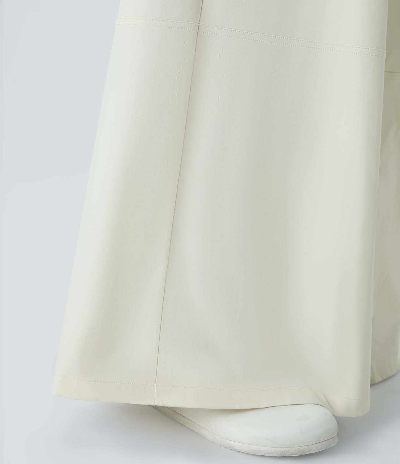 Halara Water Repellent Wear-Resistant High Waisted Side Pocket Wide Leg Mop Casual Pants  - Oak White - S(regular) sweatpants jogger pants 