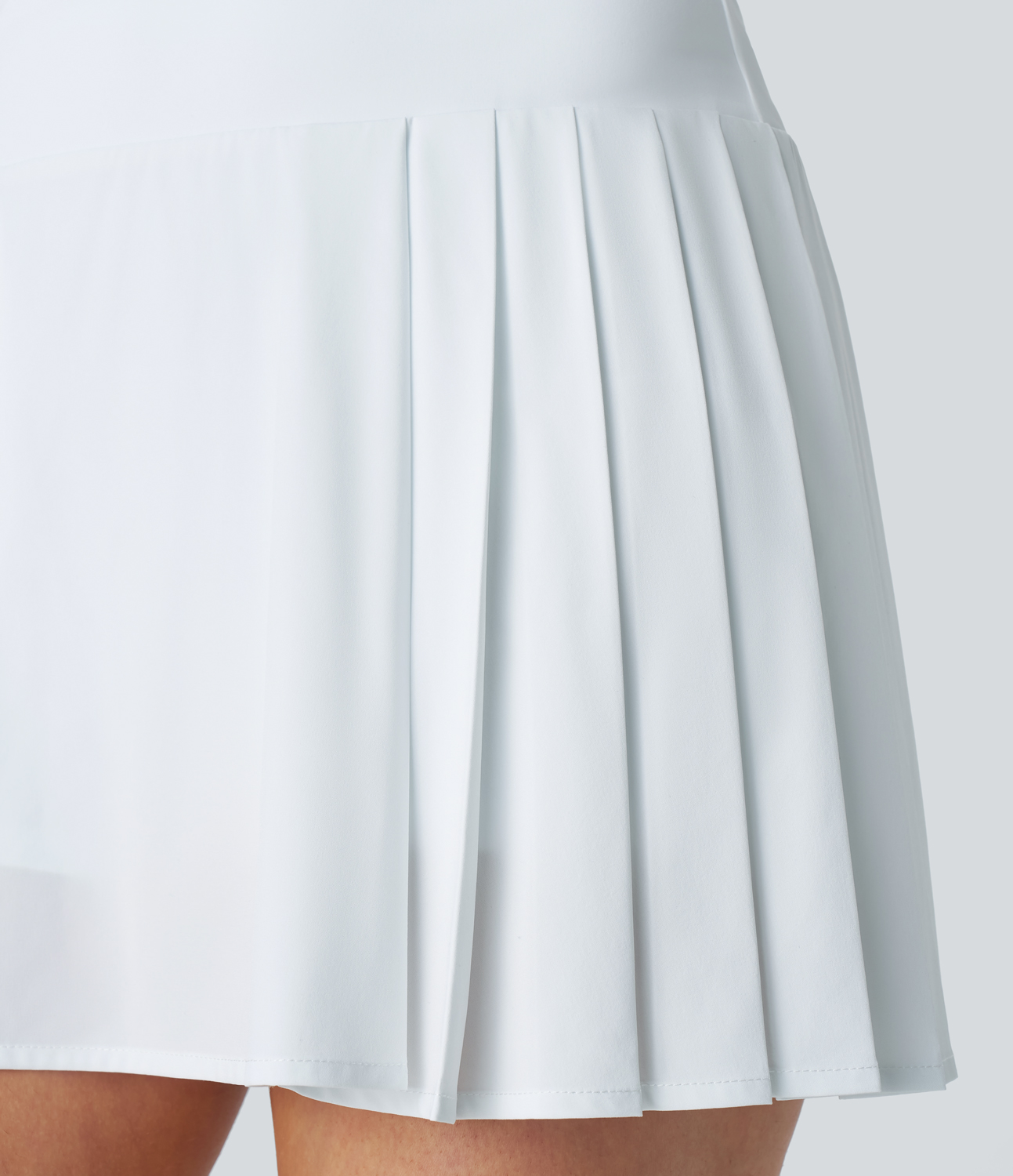 Halara Breezefulв„ў High Waisted 2-in-1 Side Pocket Pleated Mini Quick Dry Tennis Skirt  - White - S(regular) midi skirt a line skirt 