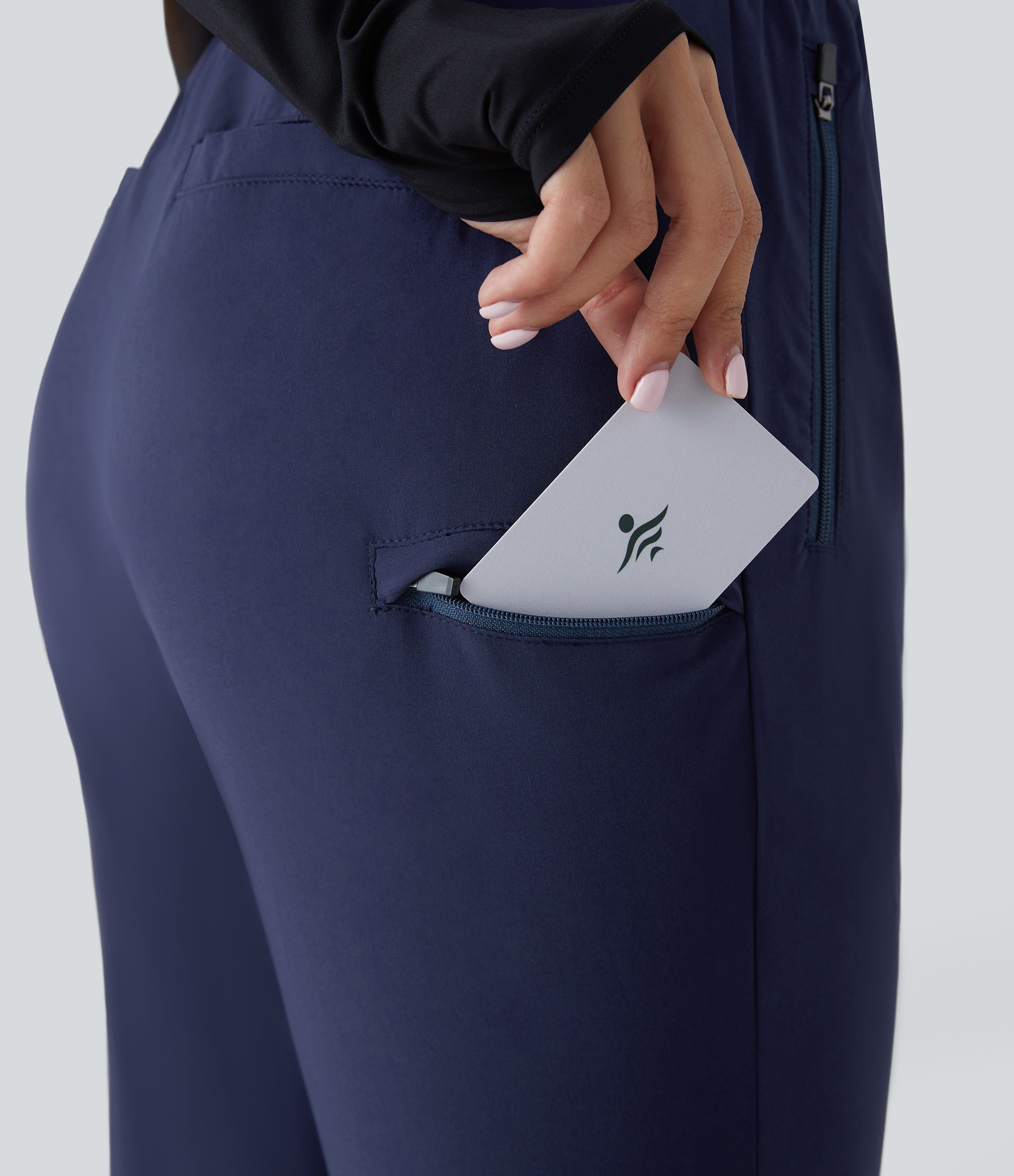 Halara Breezefulв„ў High Waisted Side Zipper Pocket Quick Dry Hiking Joggers  - Patriot Blue - XS(regular) 