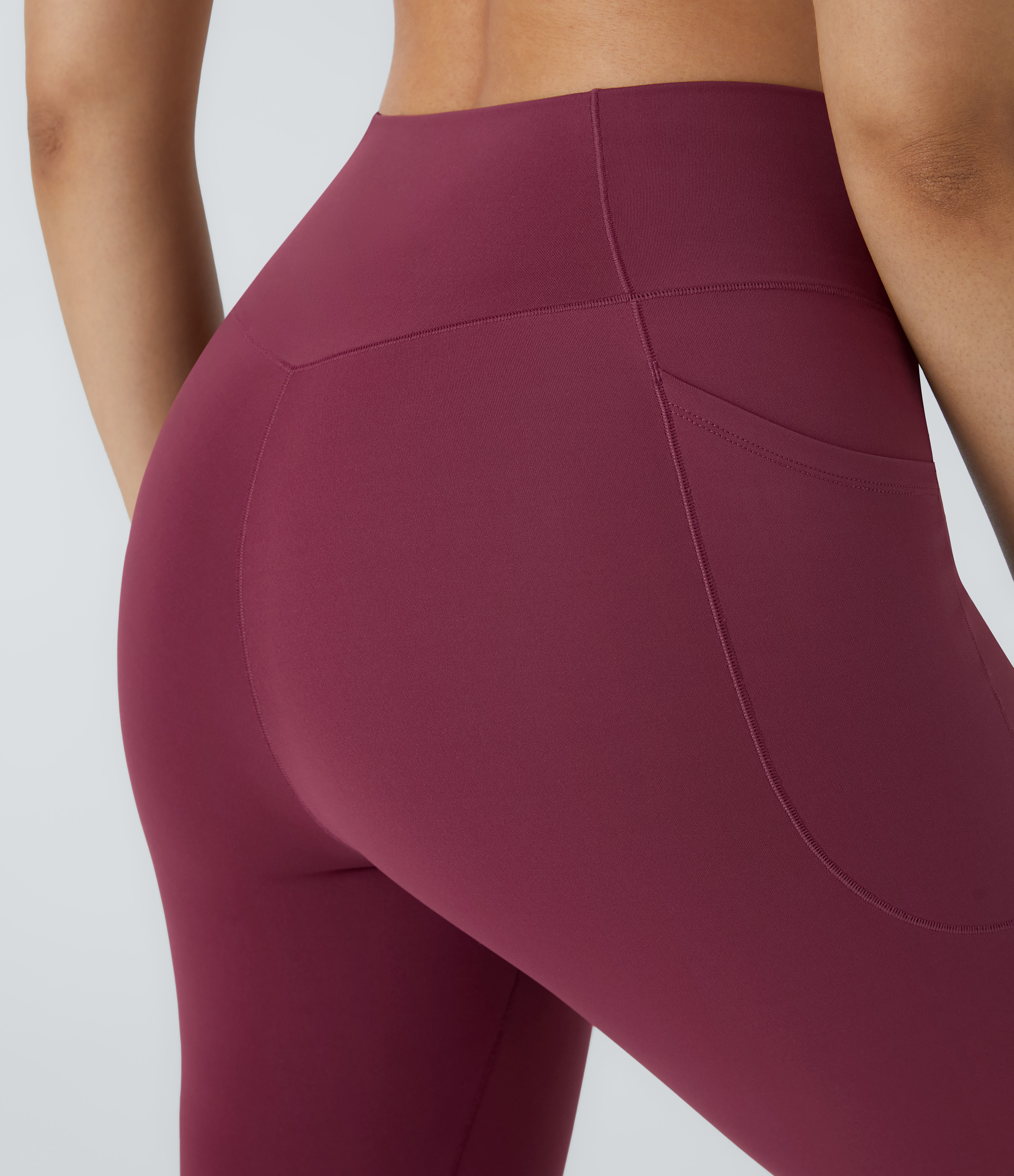 Halara PatitoffВ® 2.0 Pet Hair Resistant High Waisted Crossover Side Pocket Yoga Leggings  - Anemone - M(7/8) gym leggings 