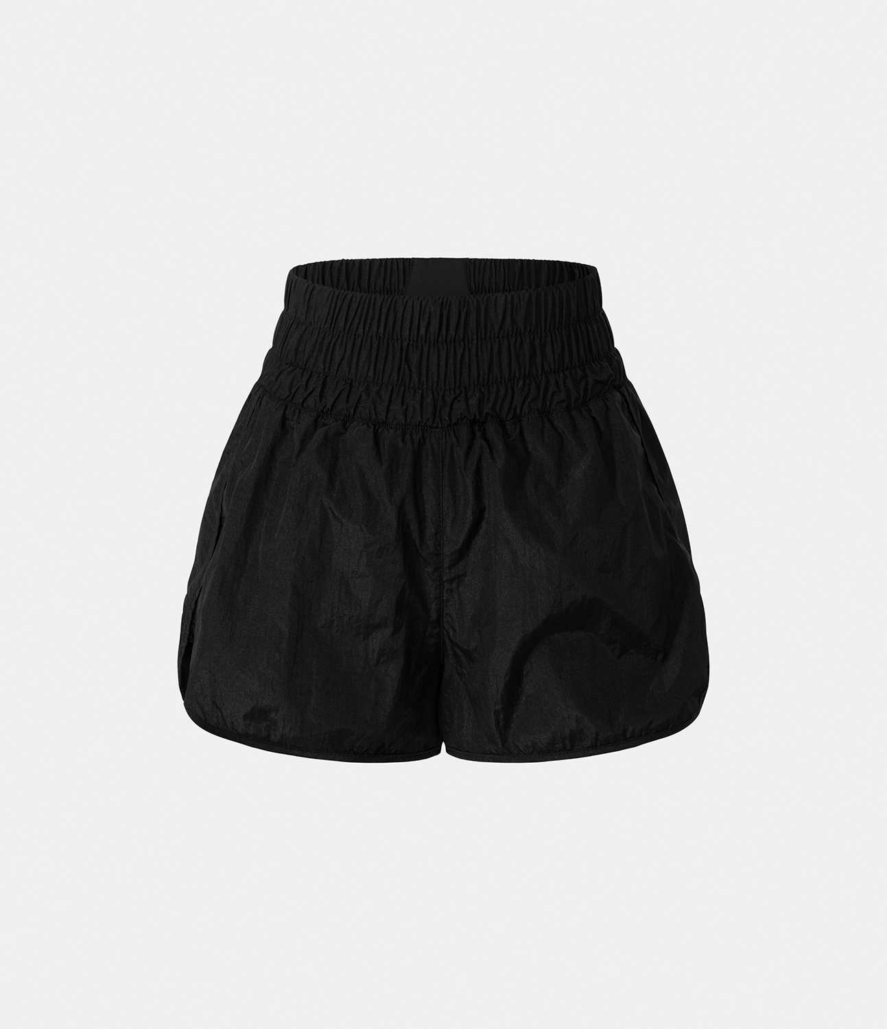 Halara Super High Waisted Split Hem 2-in-1 Casual Shorts 2.5`` Gym Short - Black - M booty shorts compression shorts yoga shorts 