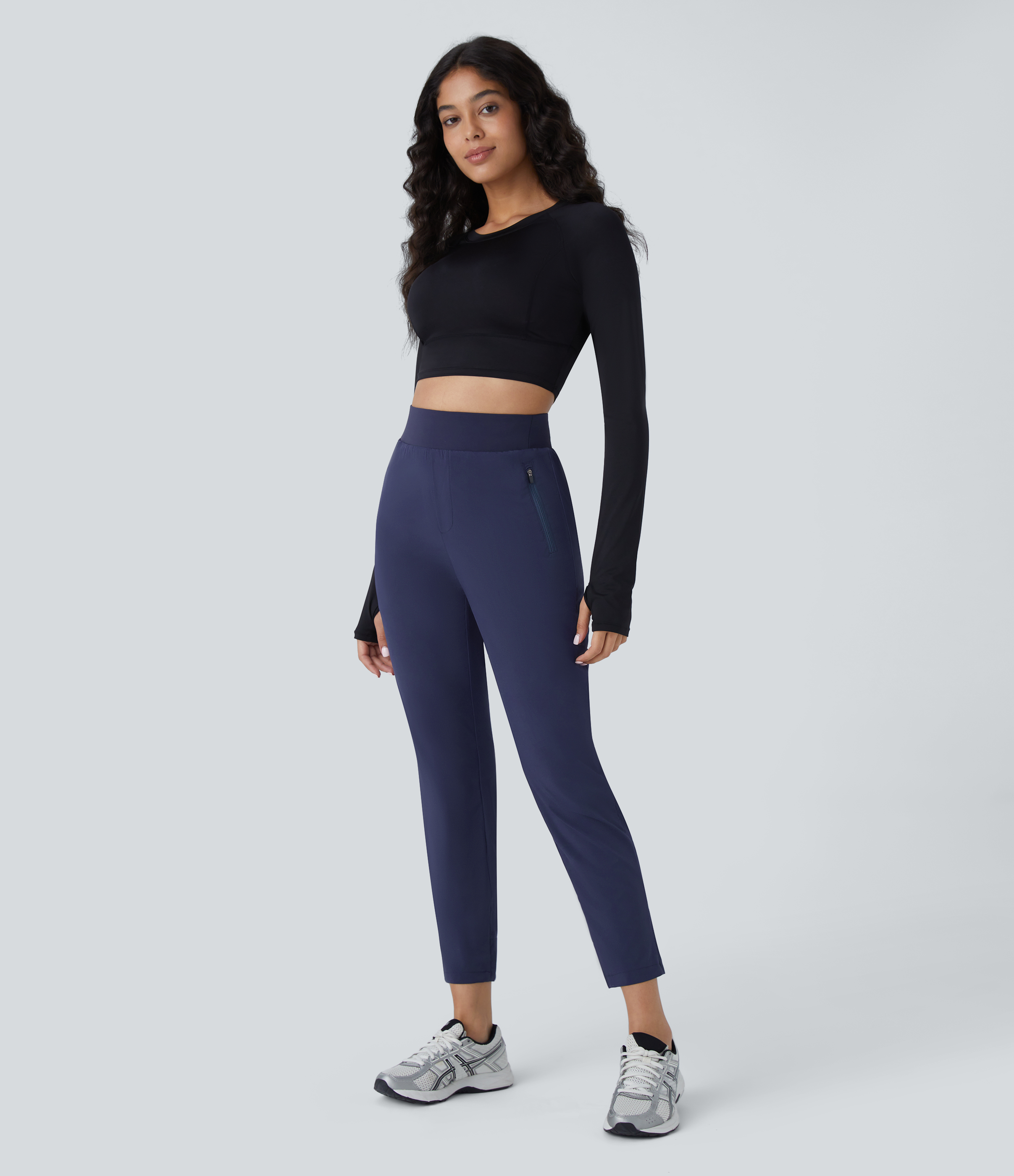Halara Breezefulв„ў High Waisted Side Zipper Pocket Quick Dry Hiking Joggers  - Patriot Blue - XS(regular) 