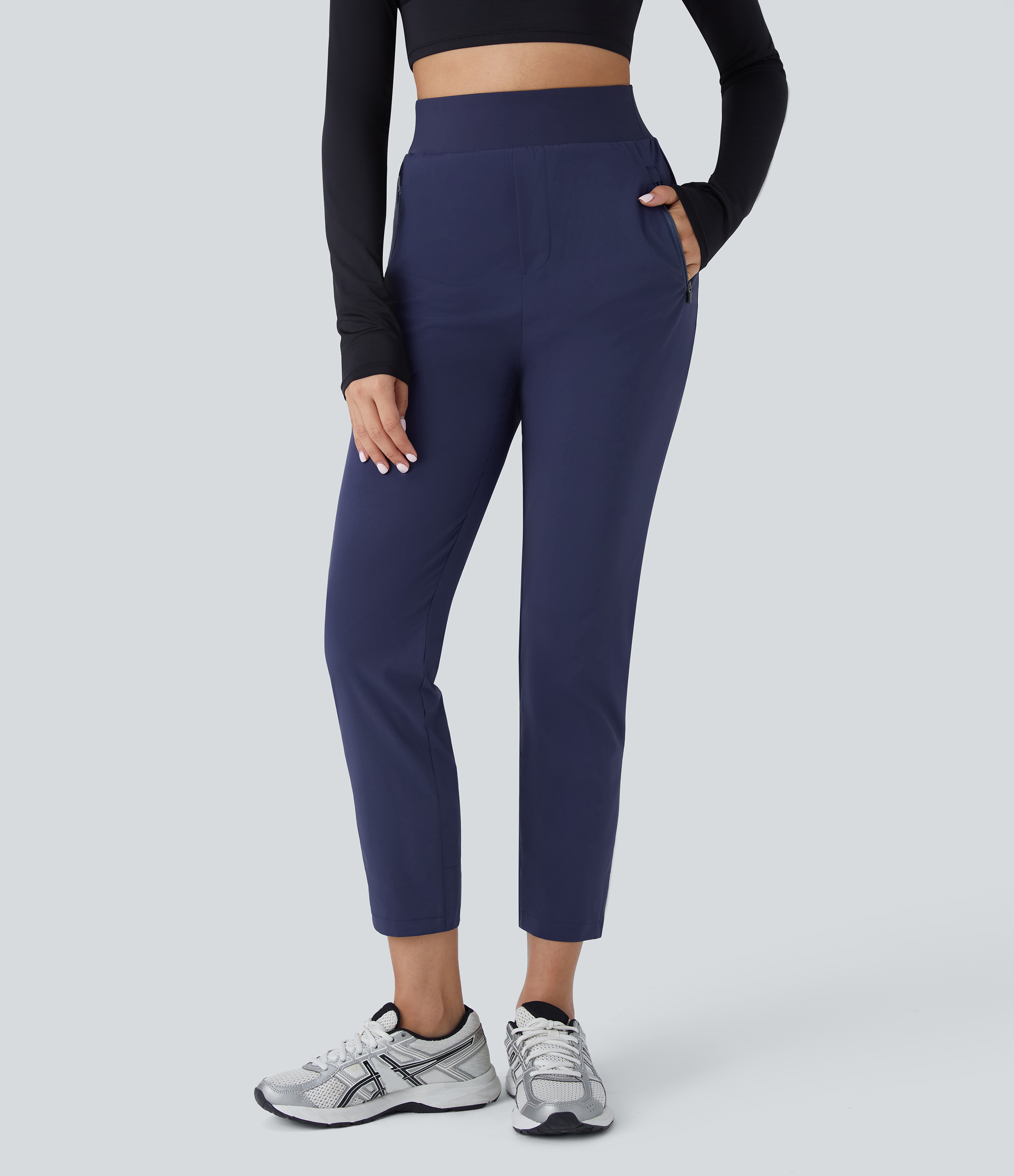 Halara Breezefulв„ў High Waisted Side Zipper Pocket Quick Dry Hiking Joggers  - Patriot Blue - XS(regular) 