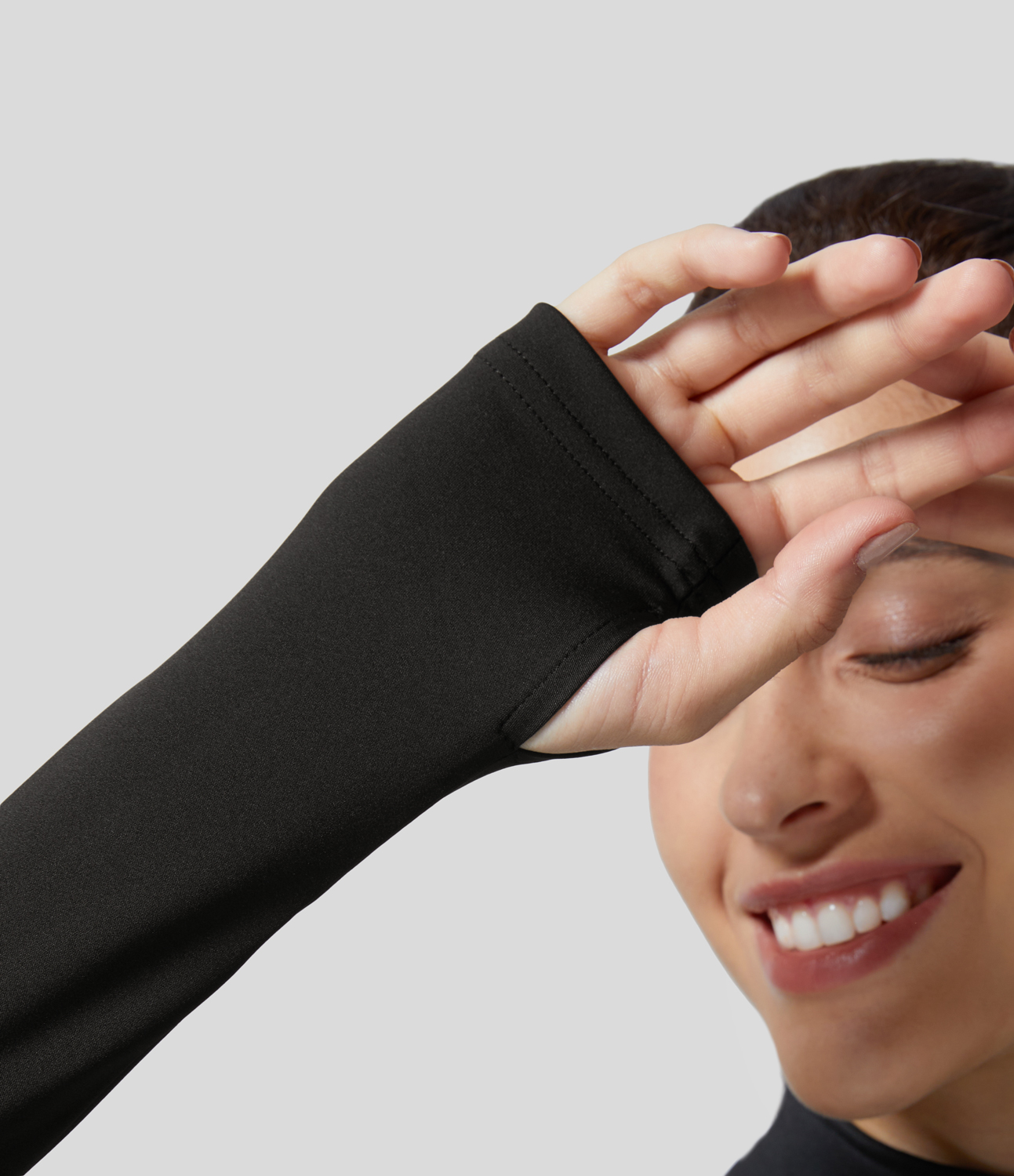 Halara Zipper Thumb Hole Yoga Jacket  - Black - XS 