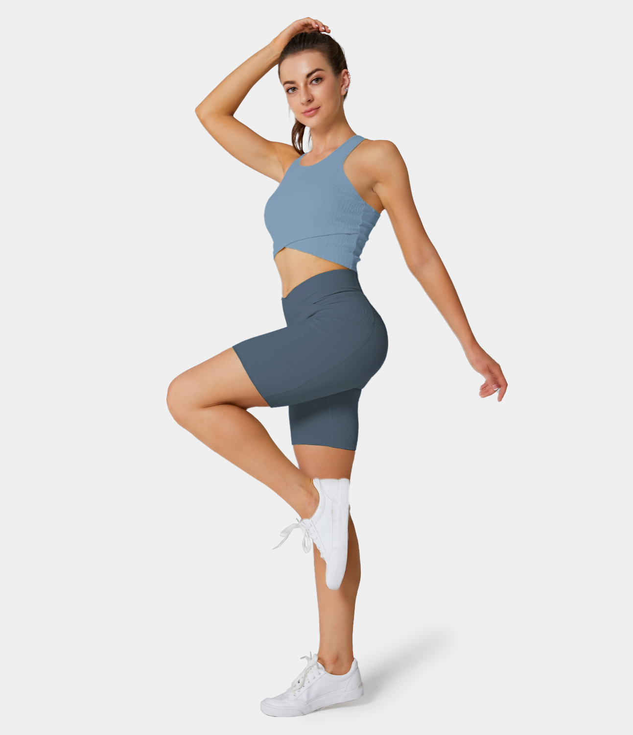 knitted biker shorts