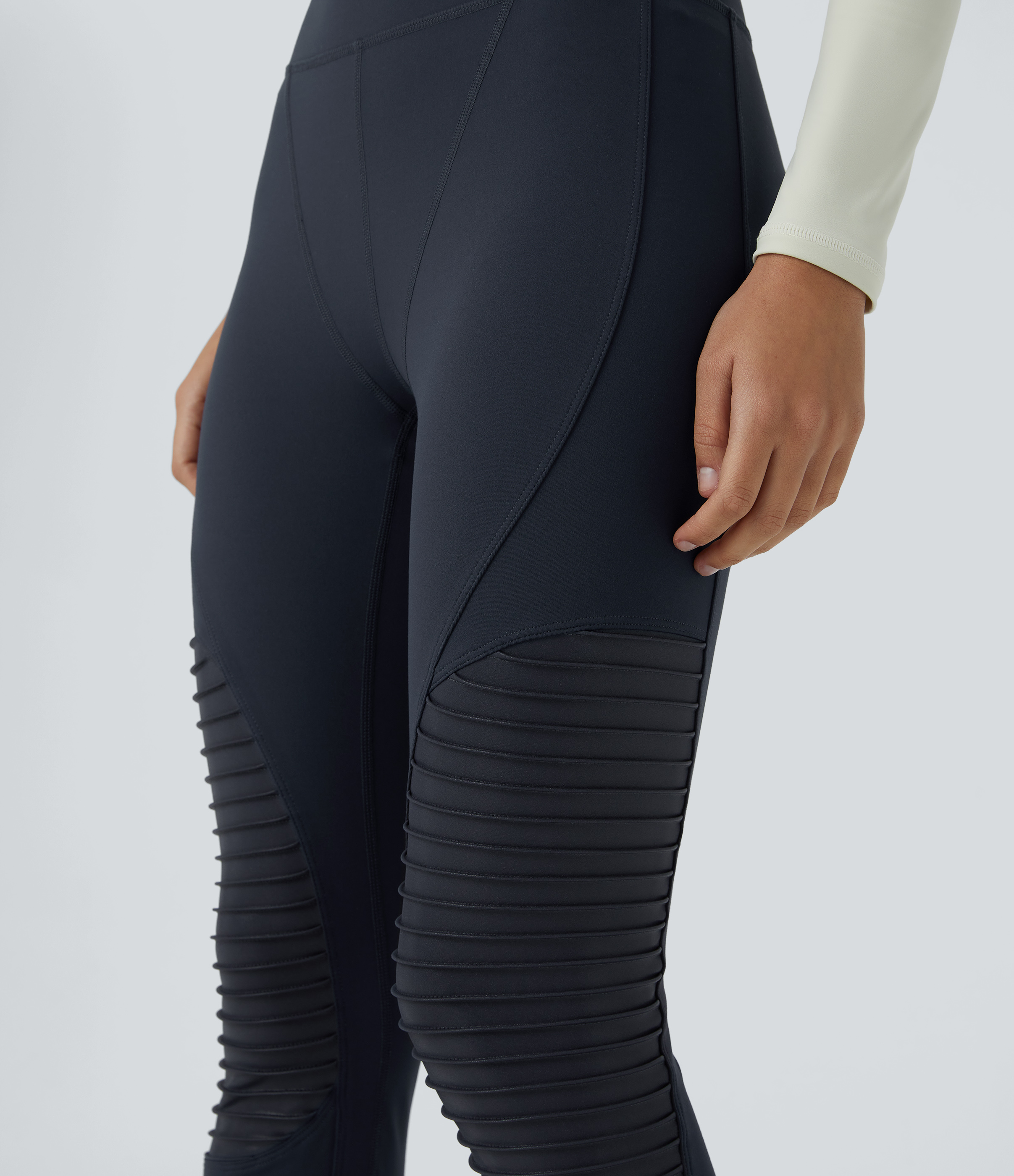 Halara HaloTek Airв„ў Mid Rise Contrast Foil Print 7/8 Casual Moto Leggings  - Midnight Blue - XL(7/8) gym leggings leggings with pockets 