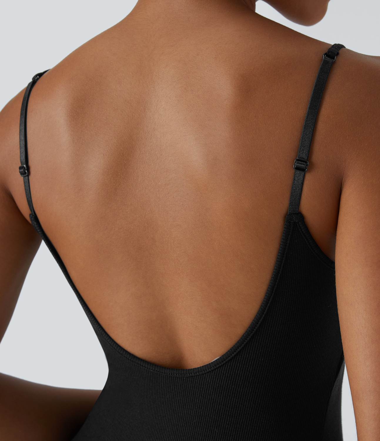 Halara Ribbed Backless Bodycon Maxi Mermaid Hem Party Slip Dress Casual Dress - Black - L slip dress beach dress ruched dress halter dress 