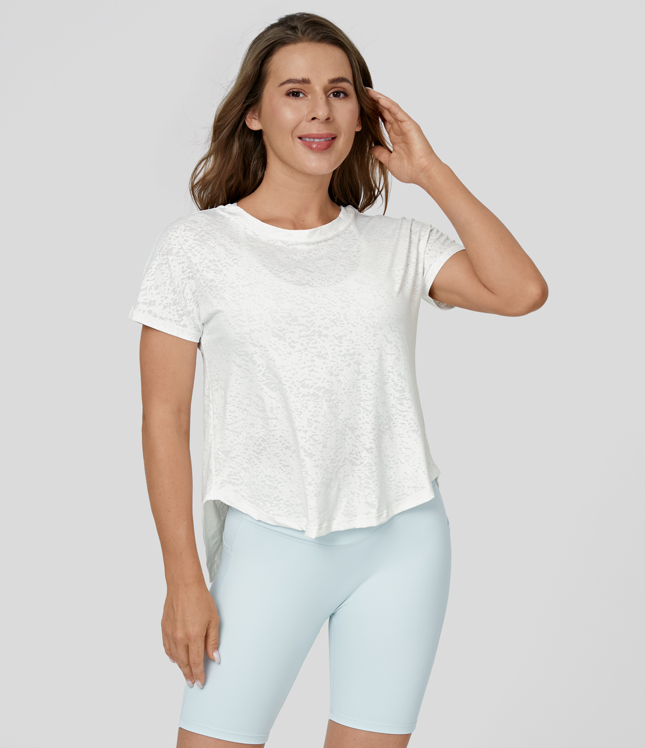 

Halara Sheer Short Sleeve V Back Split Tie Back Casual Top Tank Top - White -  golf tops halter top tunic tops sleeveless tops backless top