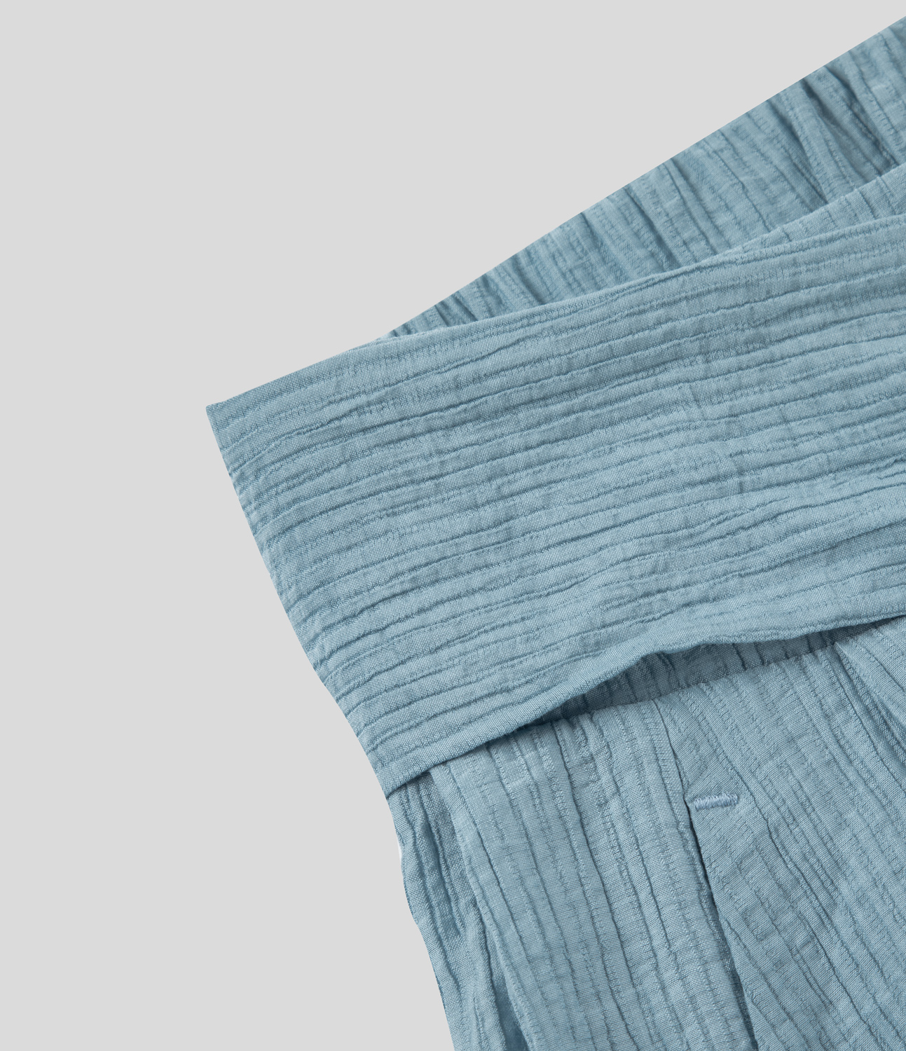 Halara High Waisted Tie Front Side Pocket Split Flare Flowy Casual Midi Skirt  - Light Blue - L 