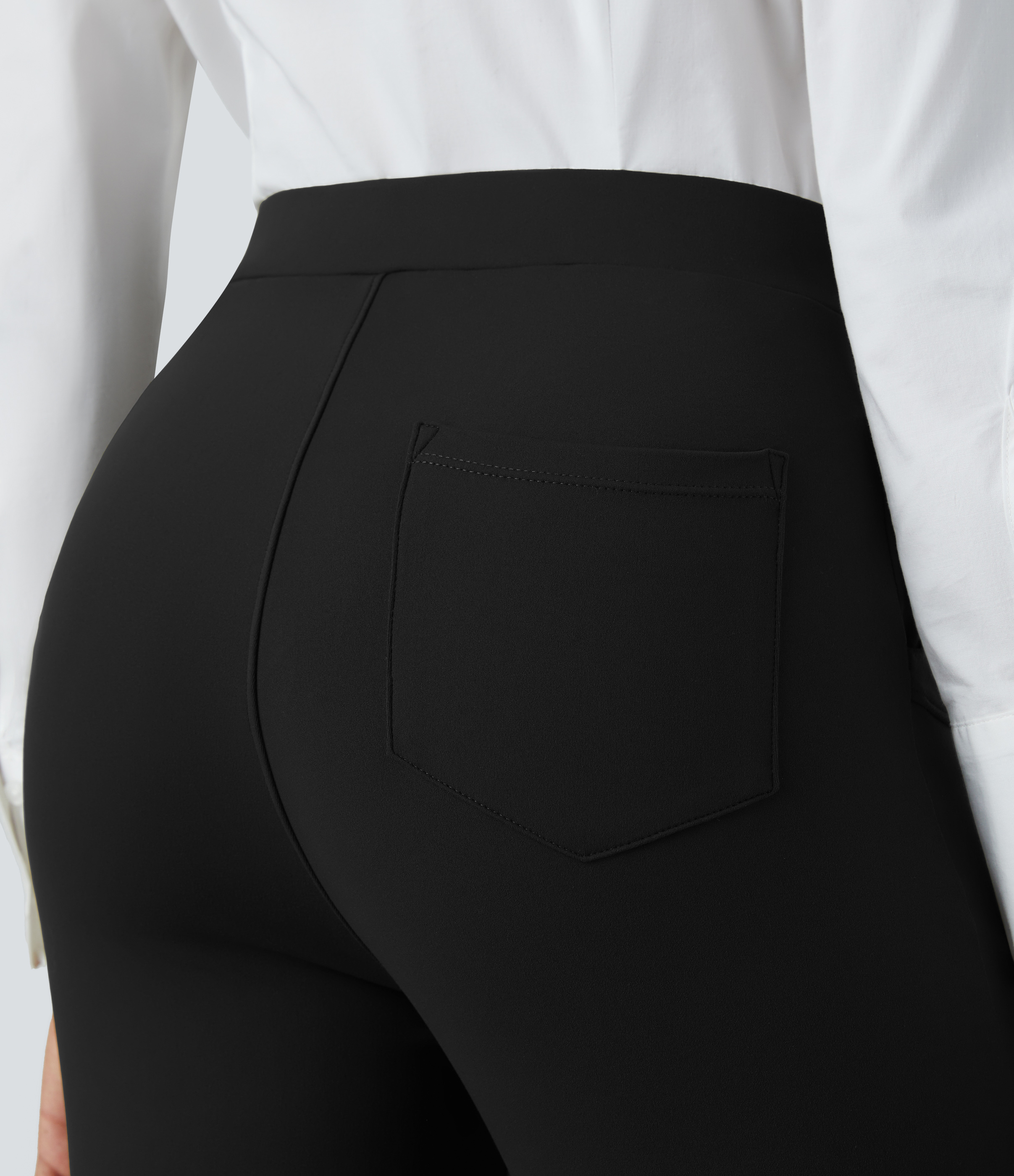 Halara EcoCloudfulв„ў Fabric High Waisted Multiple Pockets Solid Skinny Work Pants  - Black - L(regular) sweatpants jogger pants 