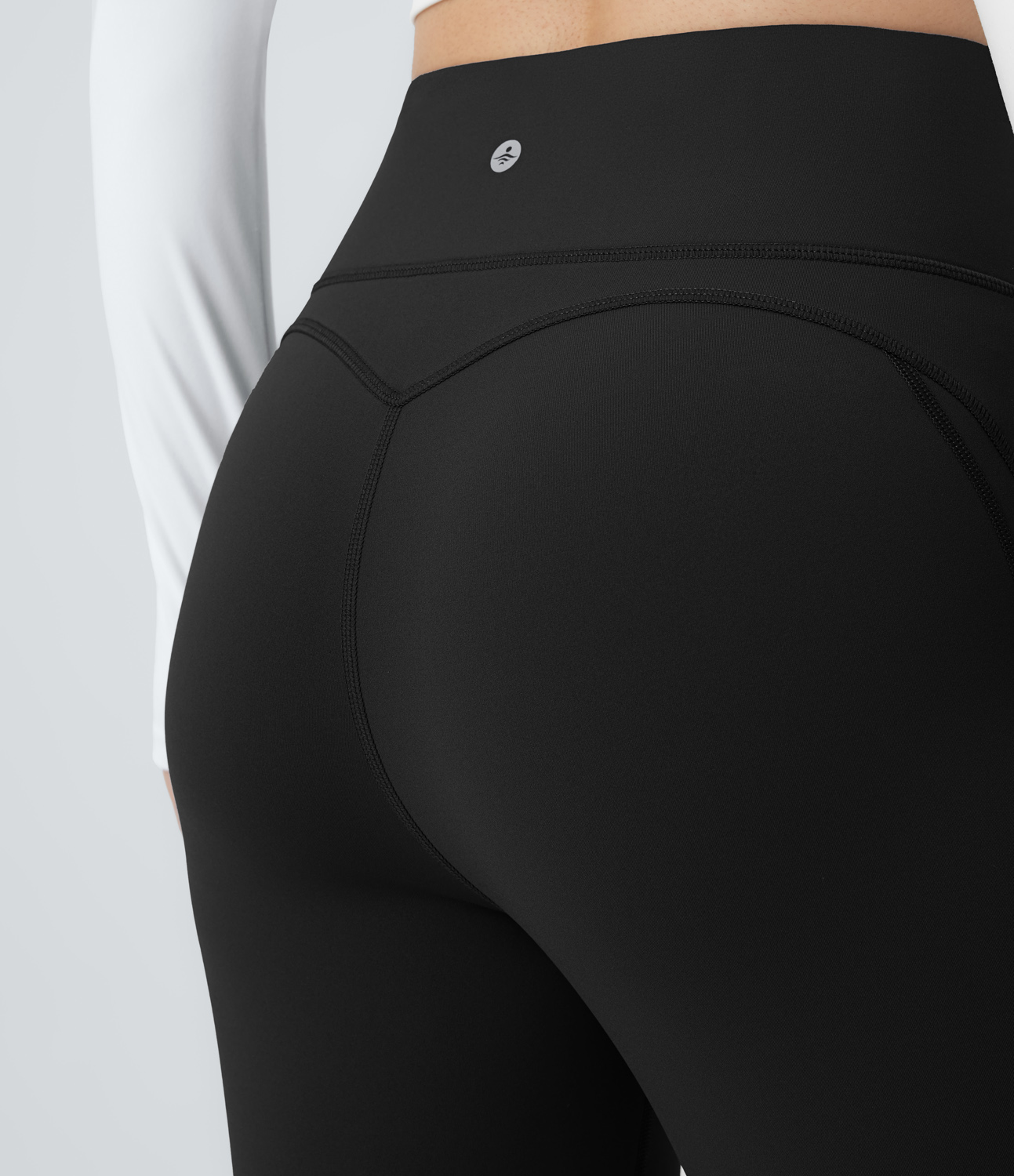 Halara V Shaped High Waisted Thermal Yoga Flare Pants  - Black - XL(regular) 