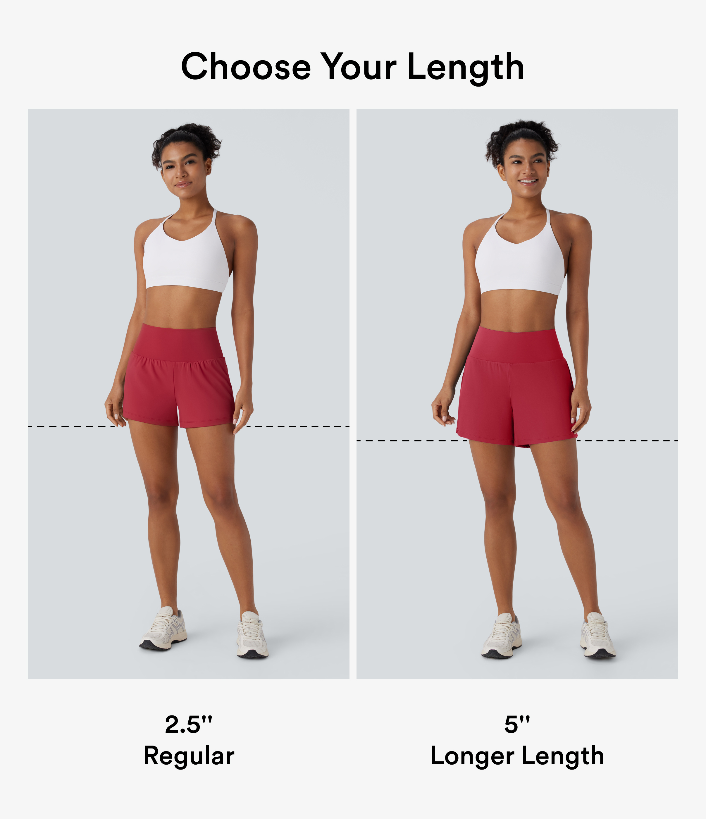 Halara Super High Waisted Back Pocket & Side Hidden Pocket 2-in-1 Yoga Shorts 2.5