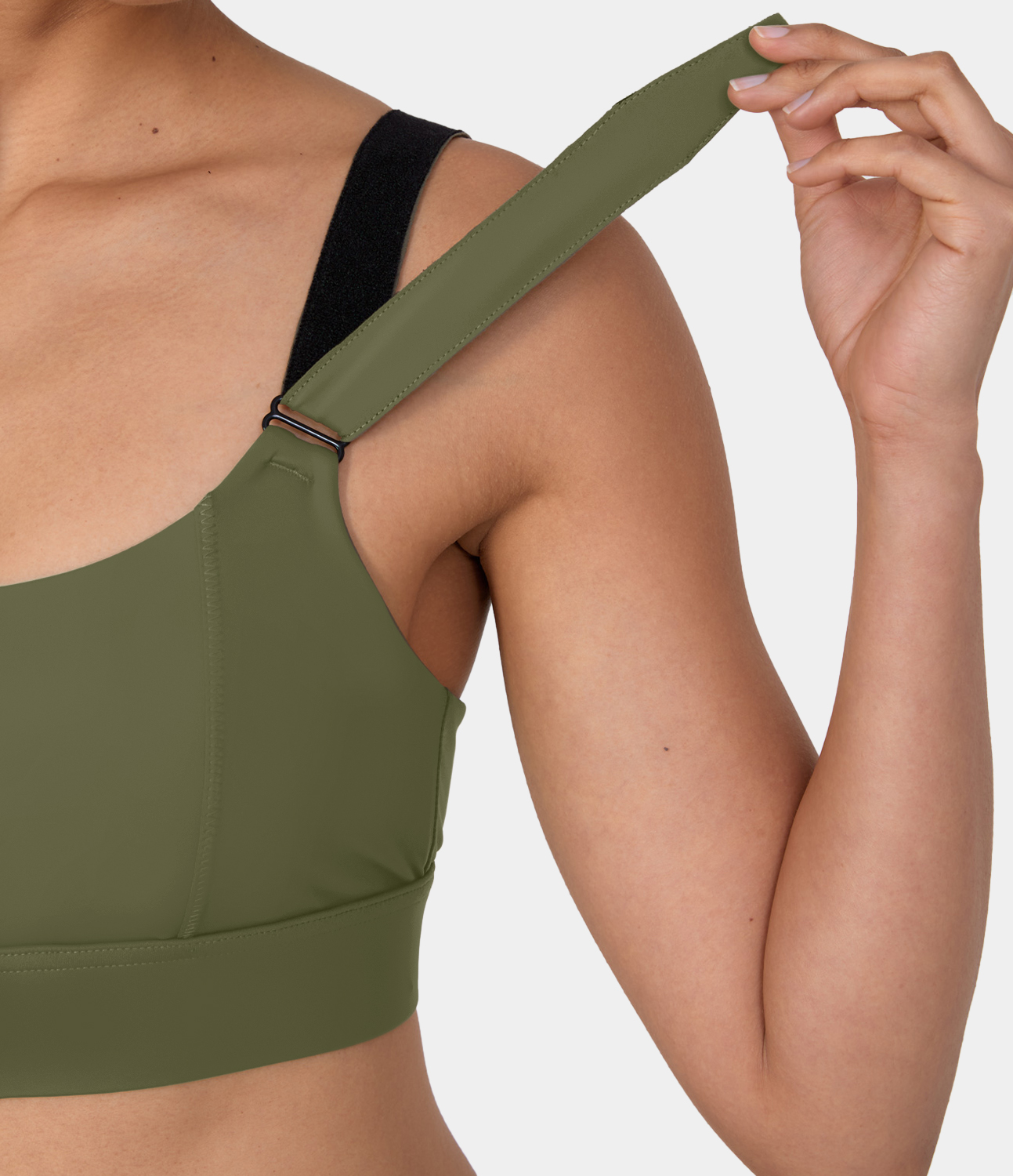 Women's Cloudful® Air Medium Support Zip Front Adjustable Straps Running Sports Bra - HALARA