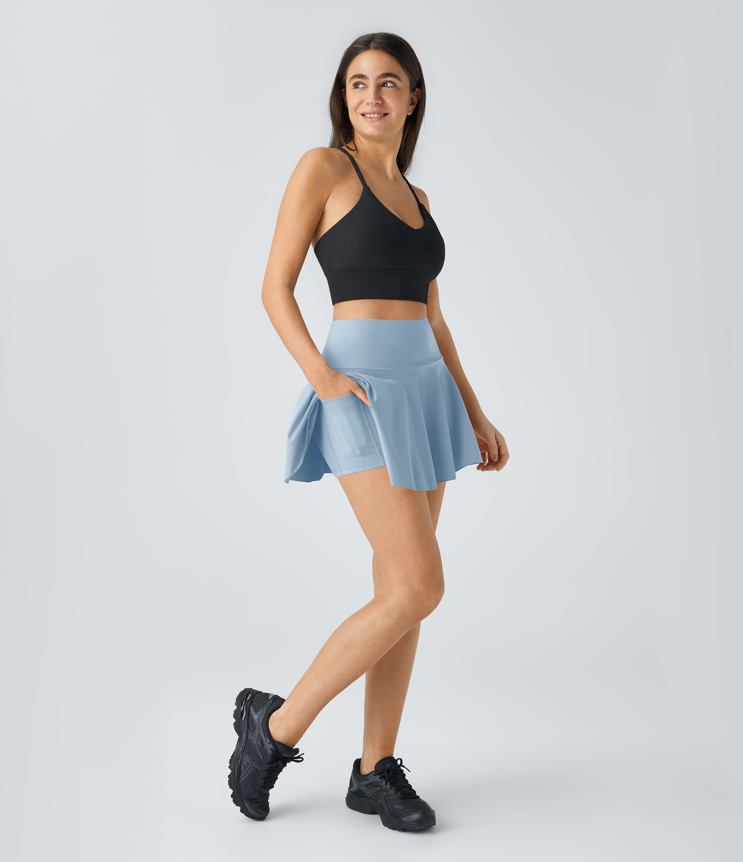 Halara Everyday Cloudfulв„ў Air Fabric 2-in-1 Cool Touch Tennis Skirt-Marvelous  - Angel Falls - L midi skirt a line skirt golfing skirt 