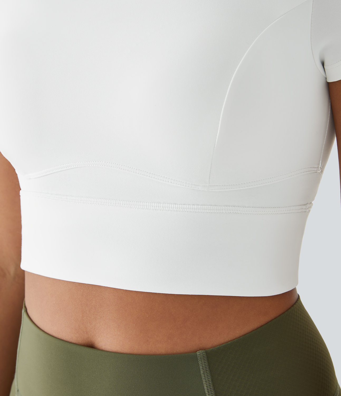 Halara SpeedWaveв„ў Crisscross Backless Cropped Skinny Quick Dry Tennis Sports Top  - White - XL 