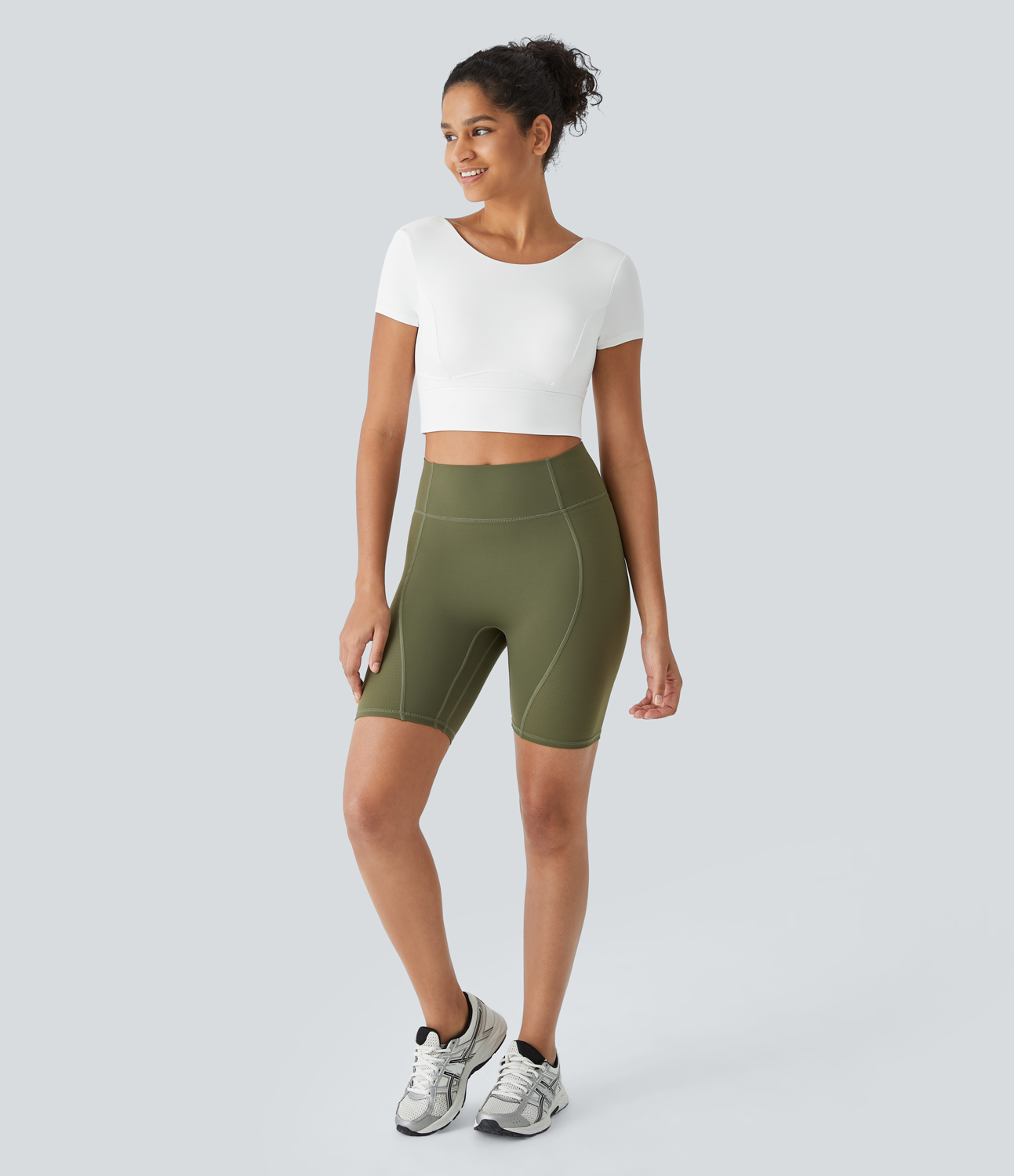 Halara SpeedWaveв„ў Crisscross Backless Cropped Skinny Quick Dry Tennis Sports Top  - White - XL 