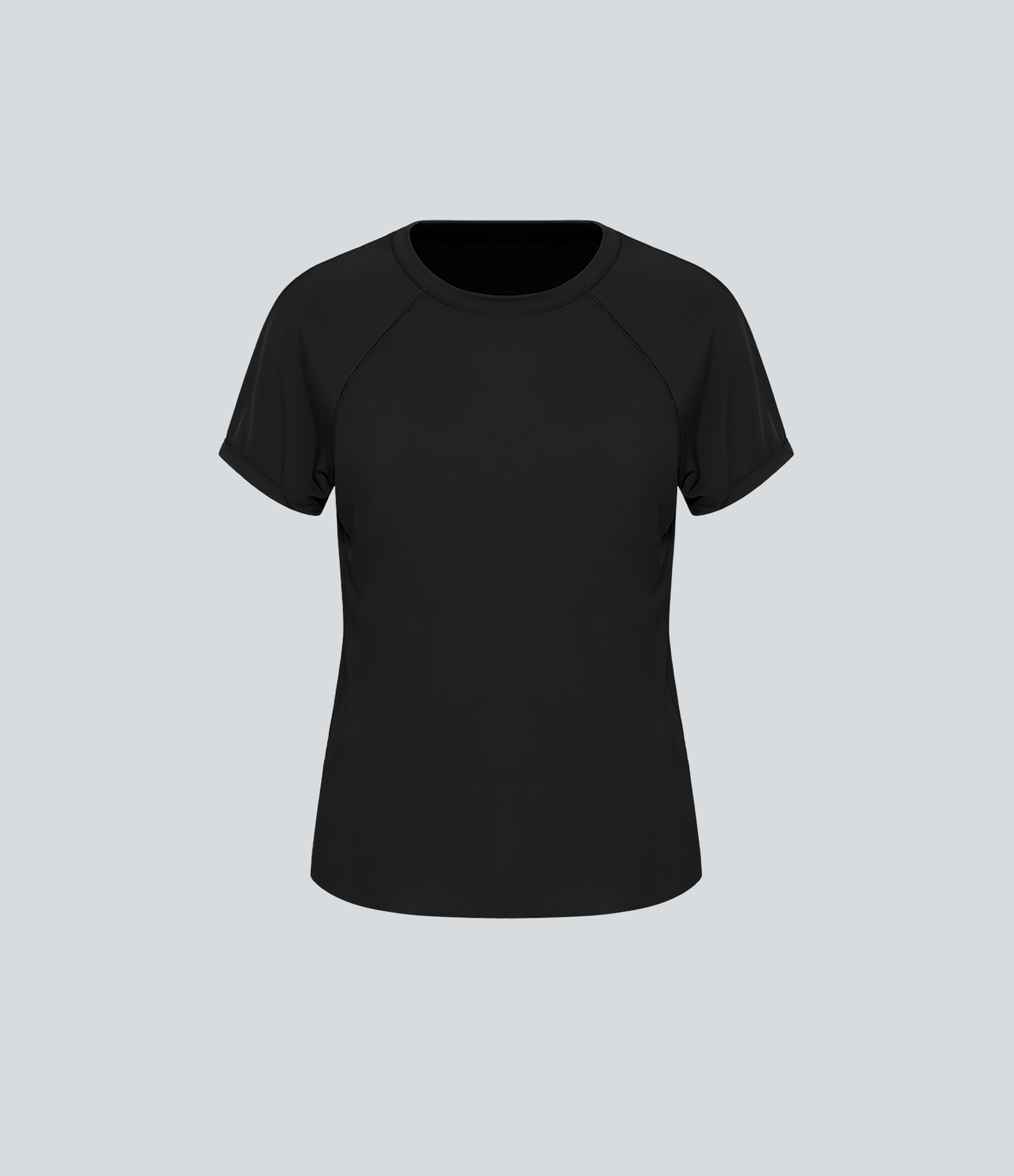 Halara Contrast Mesh Split Hem Short Sleeve Cool Touch Yoga Sports Top  - Black - XS 