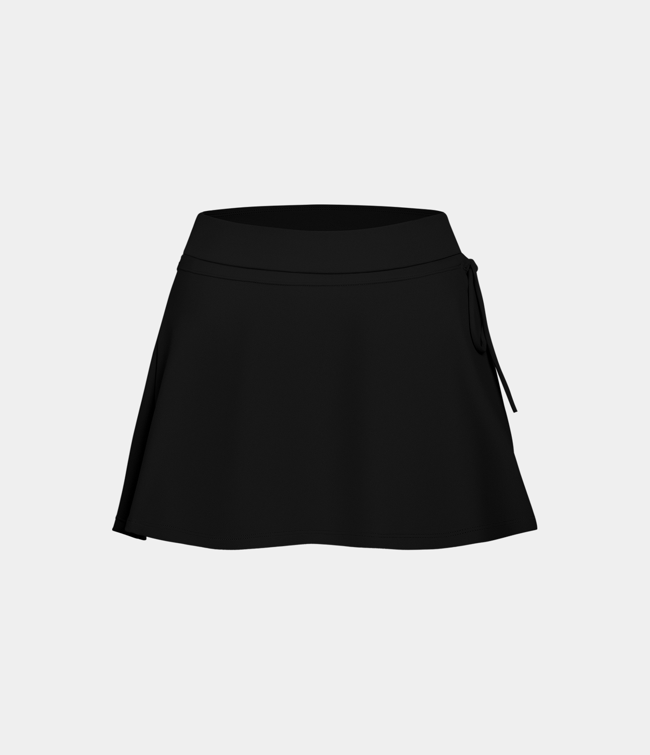 Halara Everyday Softlyzeroв„ў Airy Mid Rise Tie Side A Line 2-in-1 Side Pocket Mini Cool Touch Skirt  - Black - S midi skirt a line skirt 