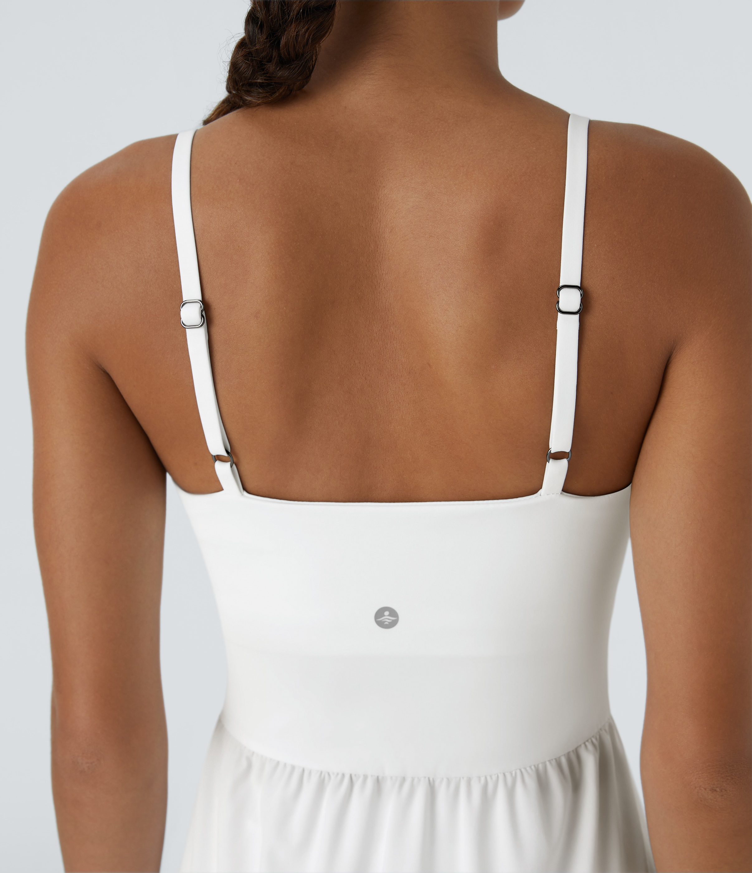 Halara Breezefulв„ў Backless High Low 2-Piece Side Pocket Flowy Midi Quick Dry Casual Dress Casual Dress - White - M slip dress beach dress 