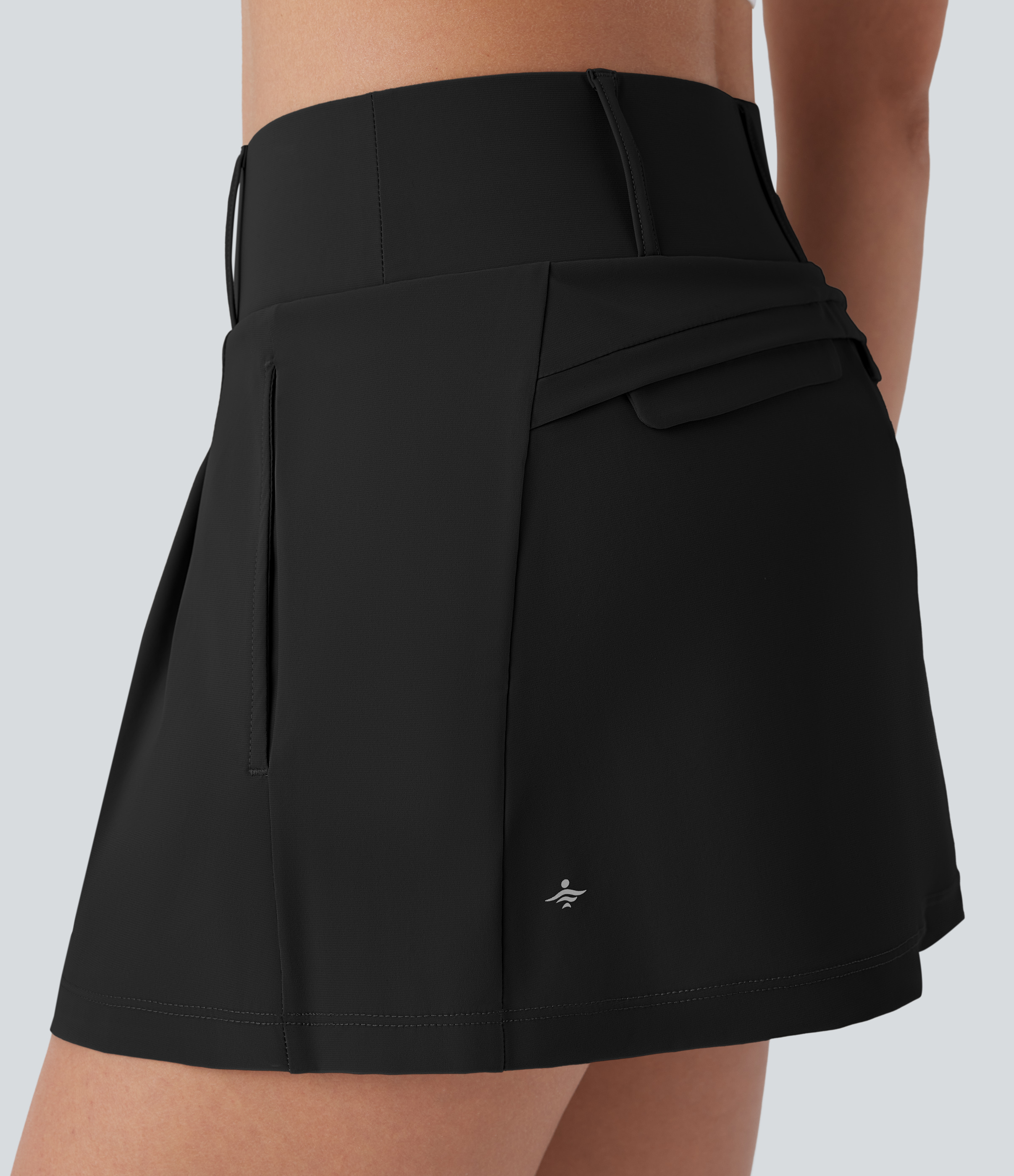 Halara Mid Rise Side Pocket 2-in-1 Mini Golf Skirt  - Black - M(regular) midi skirt a line skirt golfing skirt pleated tennis skirt 