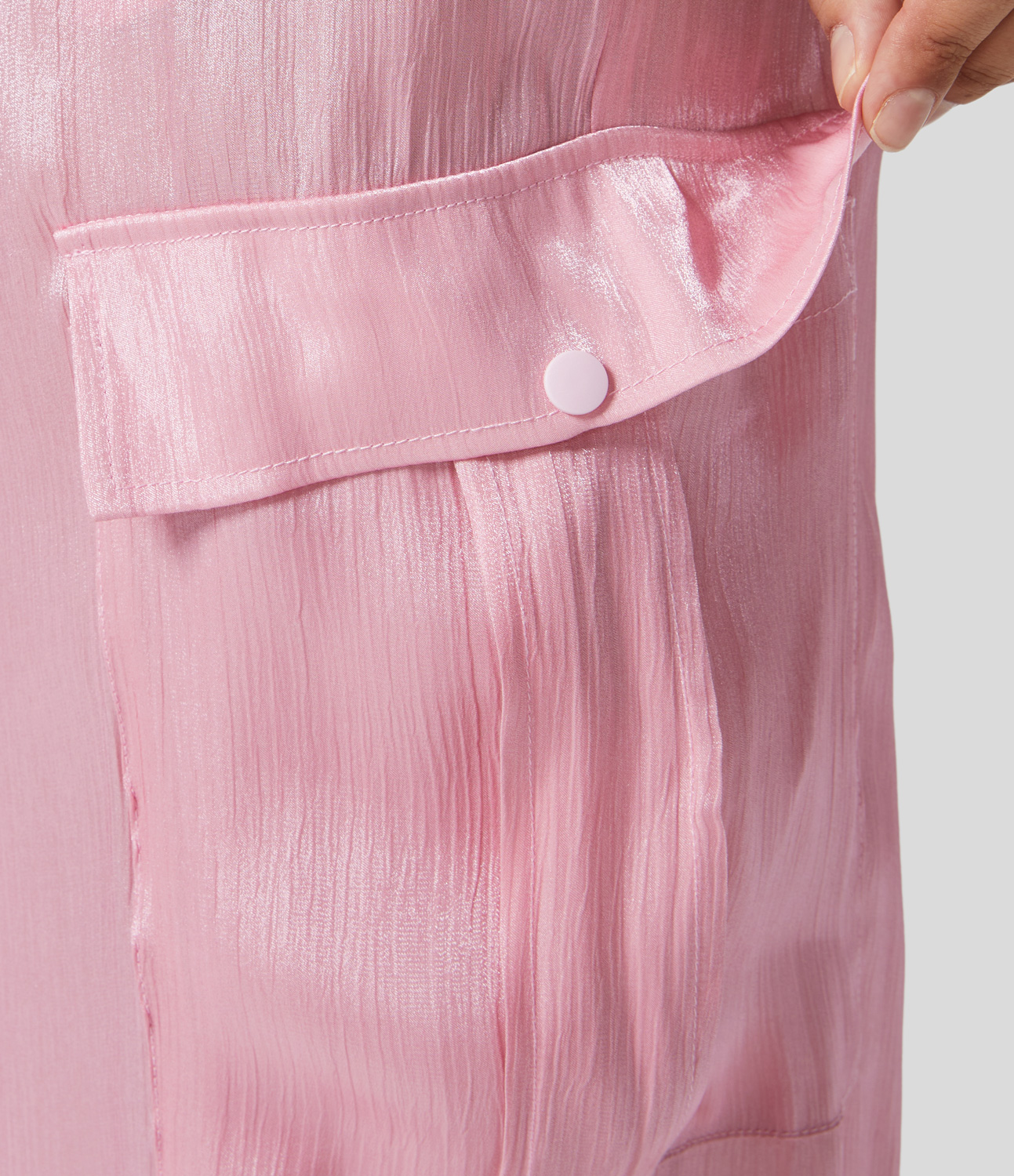 

Halara Mid Rise Drawstring Multiple Pockets Adjustable Hem Casual Cargo Joggers - Romance Rose