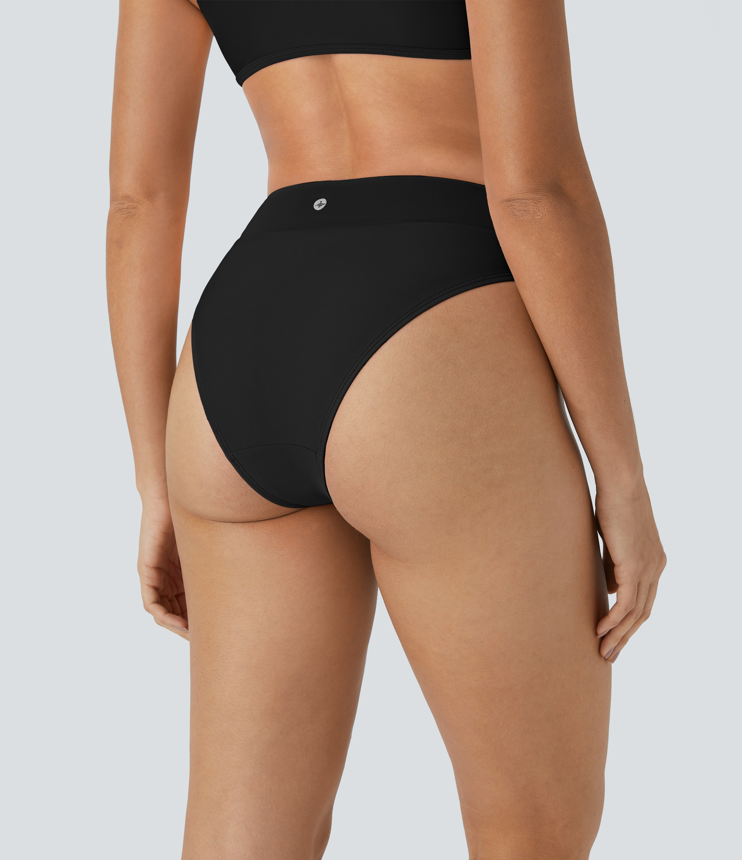Halara Crossover Bikini Bottom Swimsuit  - Black - S 
