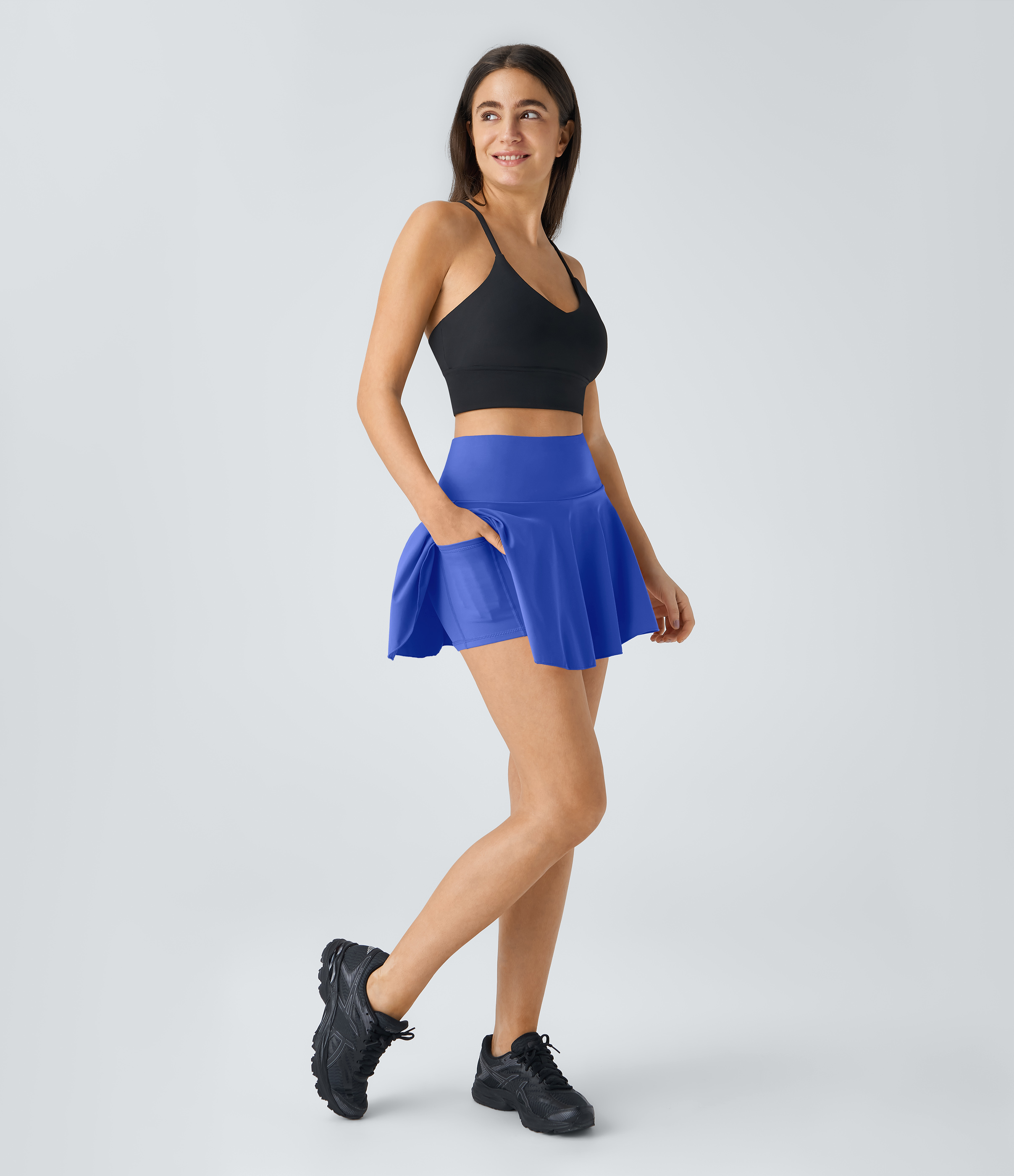 Halara Everyday Cloudfulв„ў Air Fabric 2-in-1 Cool Touch Tennis Skirt-Marvelous  - Aster Blue - S midi skirt a line skirt golfing skirt 