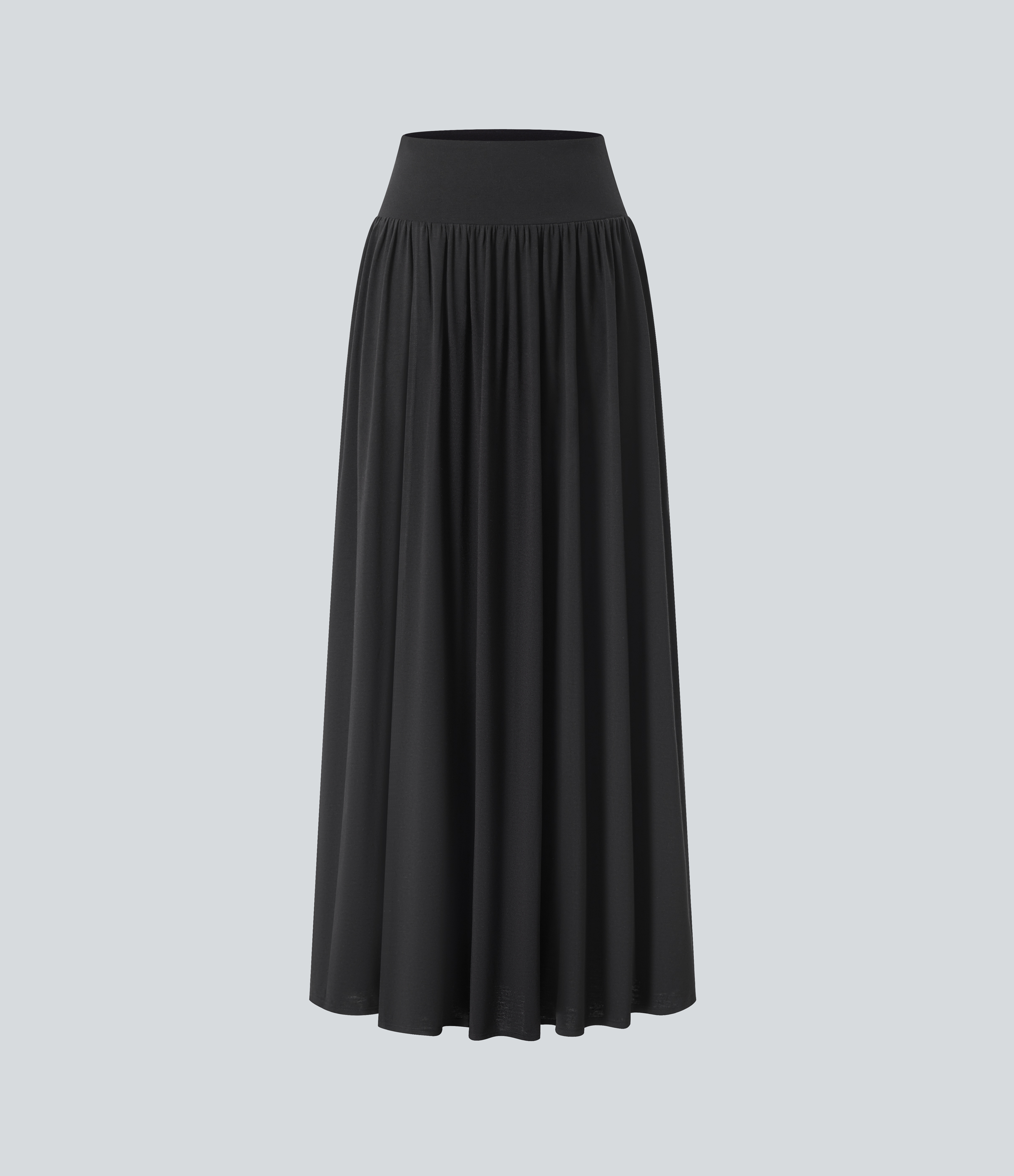 Halara High Waisted Split 2-in-1 Flowy Maxi Casual Skirt  - Black - S(regular) 
