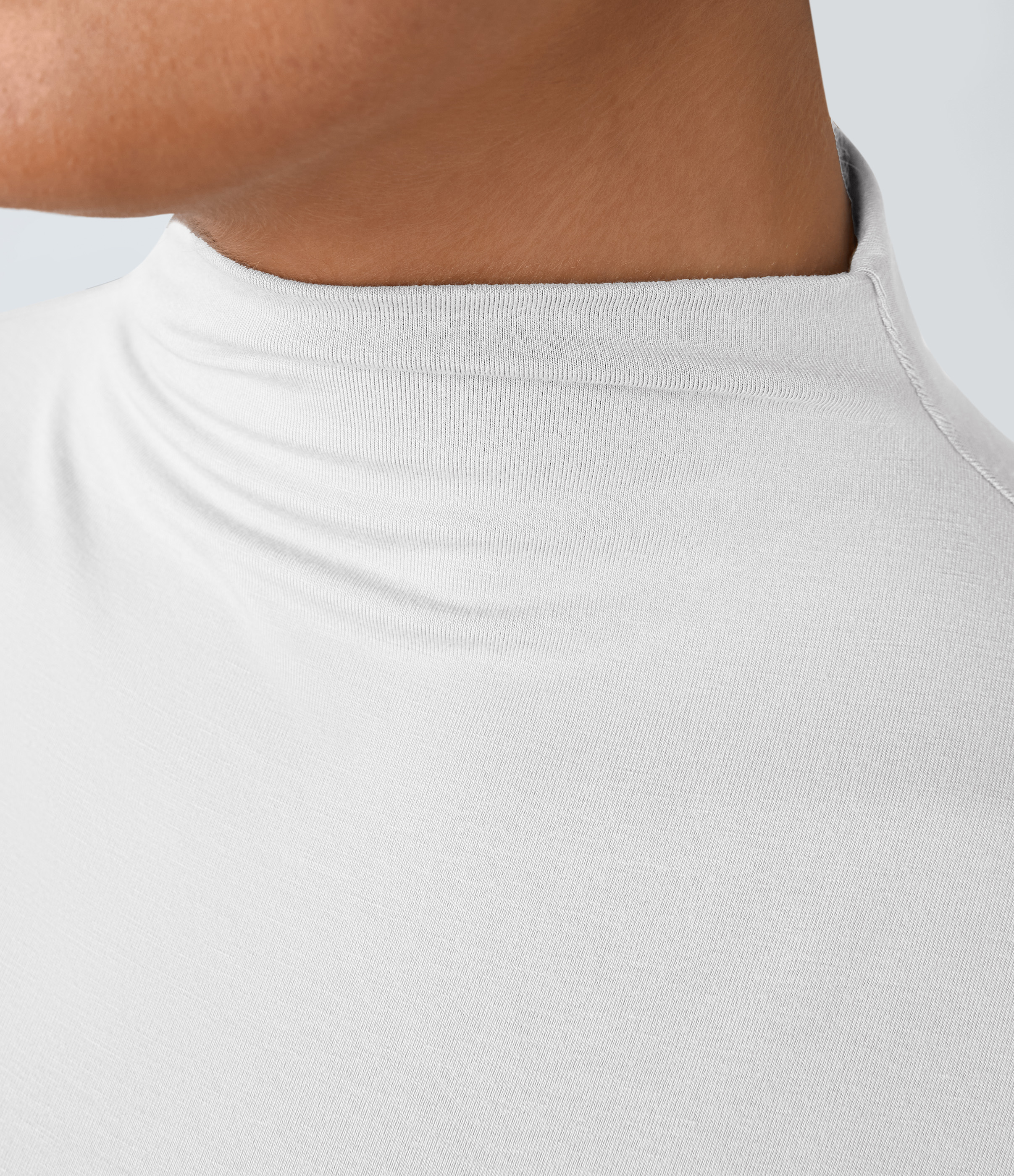 Halara Funnel Neck Peplum Casual Tank Top Tank Top - White - M golf tops halter top tunic tops sleeveless tops backless top 