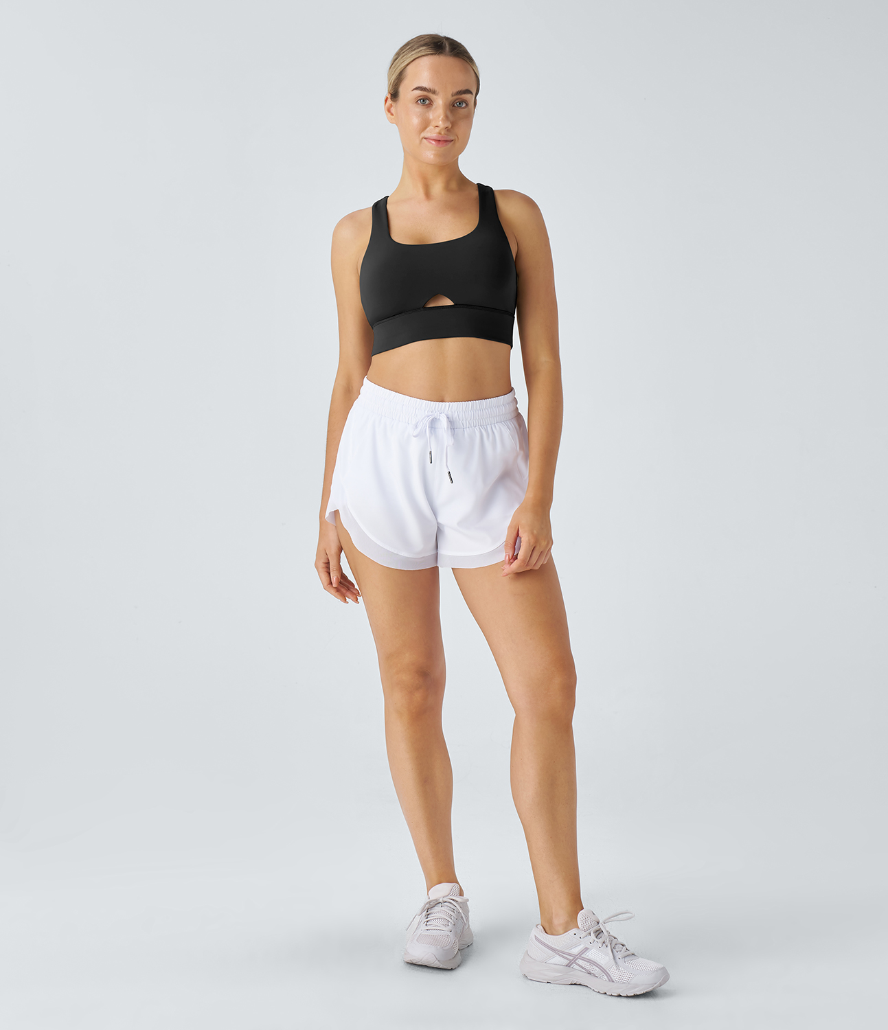 

Halara SpeedWaveв„ў Medium Support Crisscross Backless Cut Out Quick Dry Running Sports Bra - Black -  push up bra strapless bra backless bra