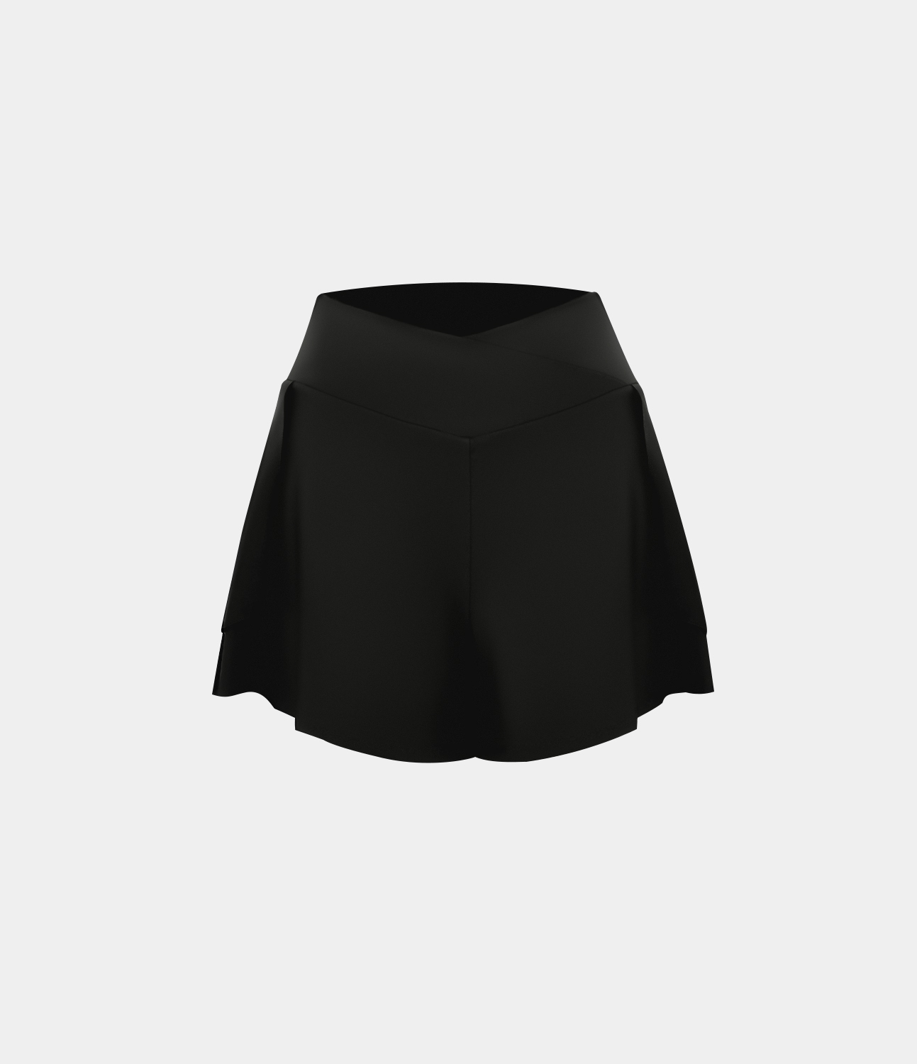 Halara High Waisted Crossover Side Pocket Split 2-in-1 Casual Shorts 3`` Gym Short - Black - XL booty shorts compression shorts yoga shorts 