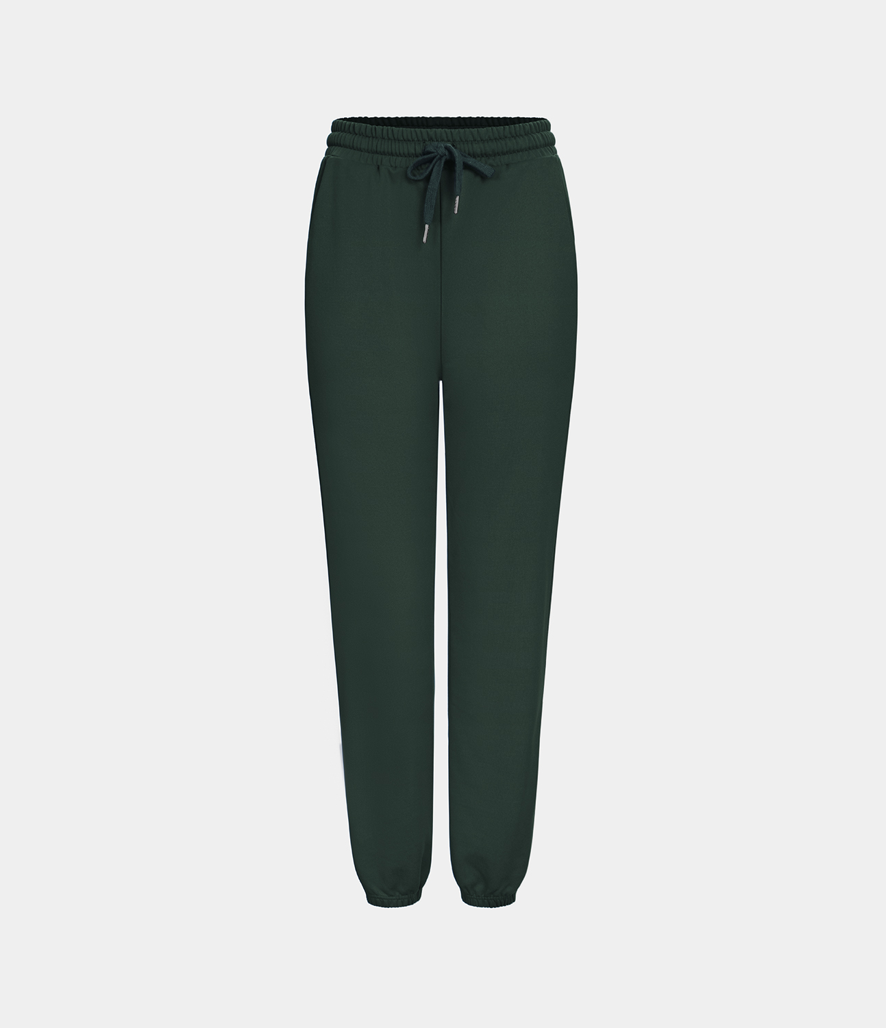 Halara High Waisted Drawstring Side Pocket Plain Casual Joggers  - Scarab - S 
