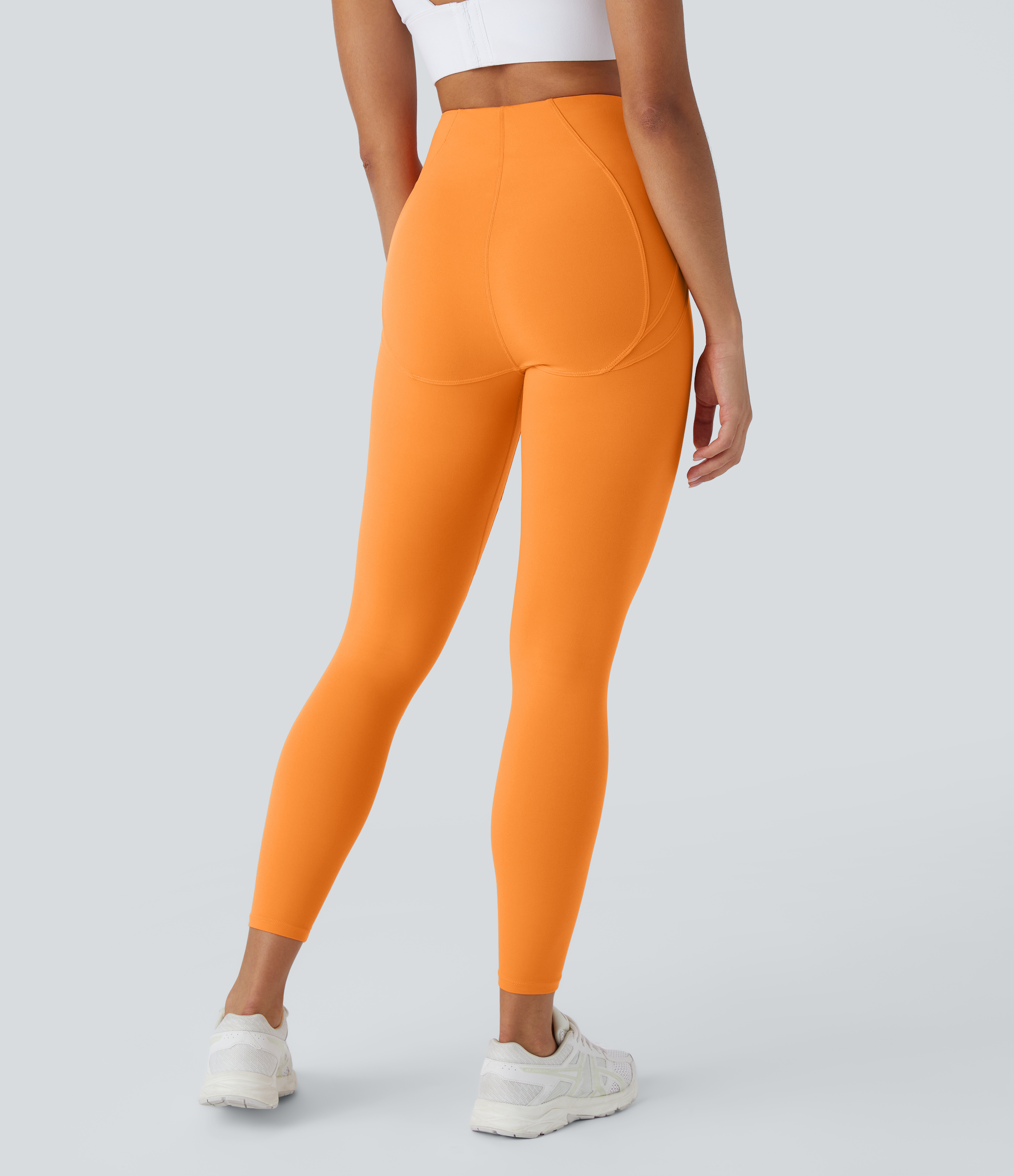 Halara Softlyzeroв„ў High Waisted 7/8 Yoga Leggings  - Sunshine Orange - M(7/8) gym leggings leggings with pockets leggings with butt lift 