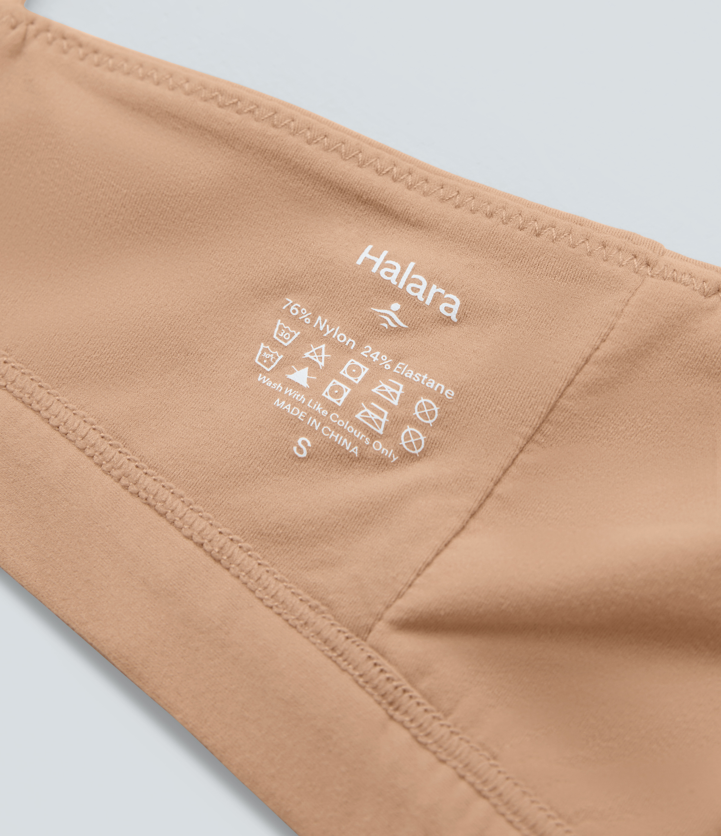 Halara High Stretch Skin Friendly U Neck Adjustable Strap Backless Lounge Underwear Bra  - Maple Sugar - L 