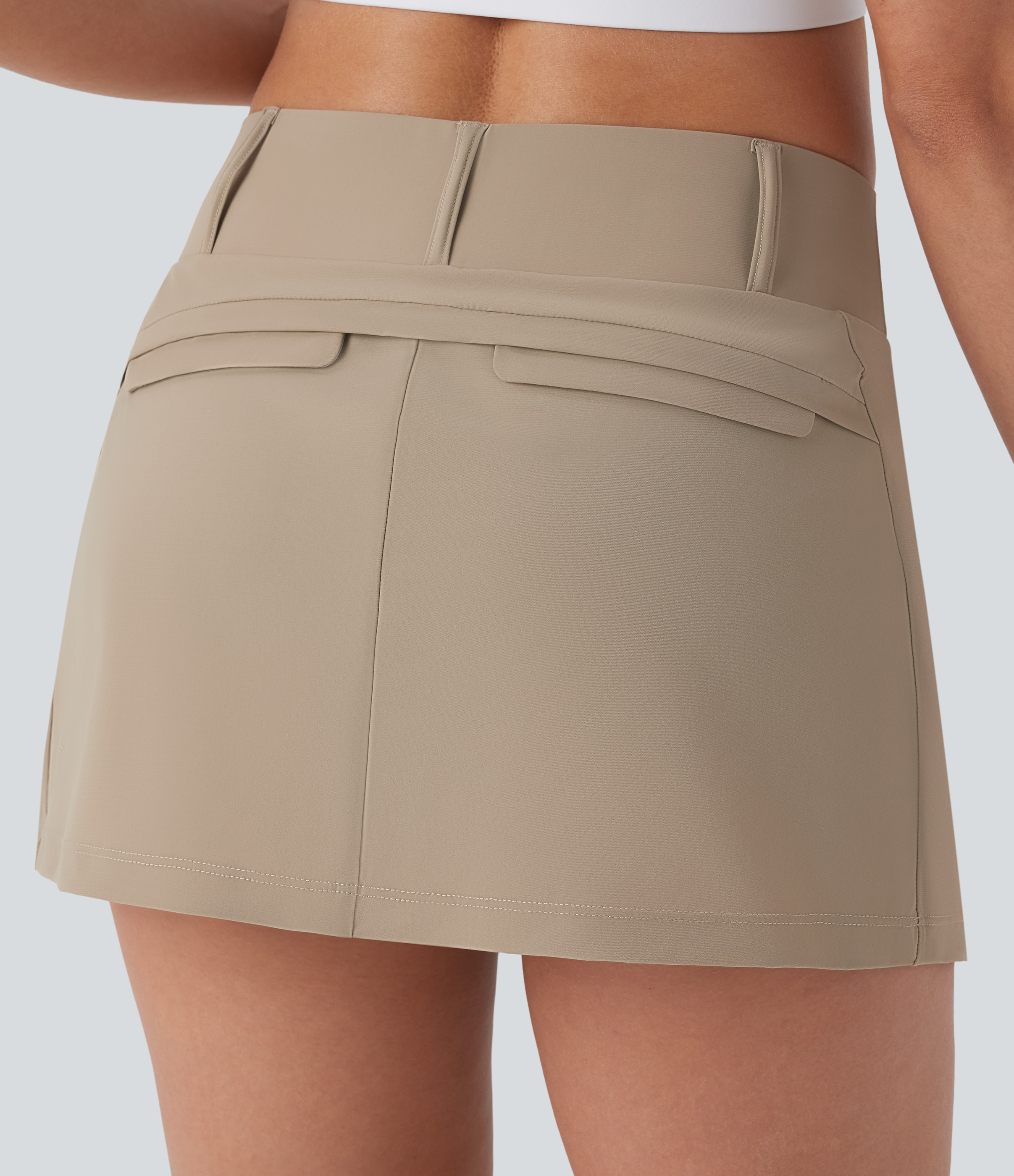 Halara Mid Rise Side Pocket 2-in-1 Mini Golf Skirt  - Earthen Yellow - XL(regular) midi skirt a line skirt golfing skirt pleated tennis skirt 