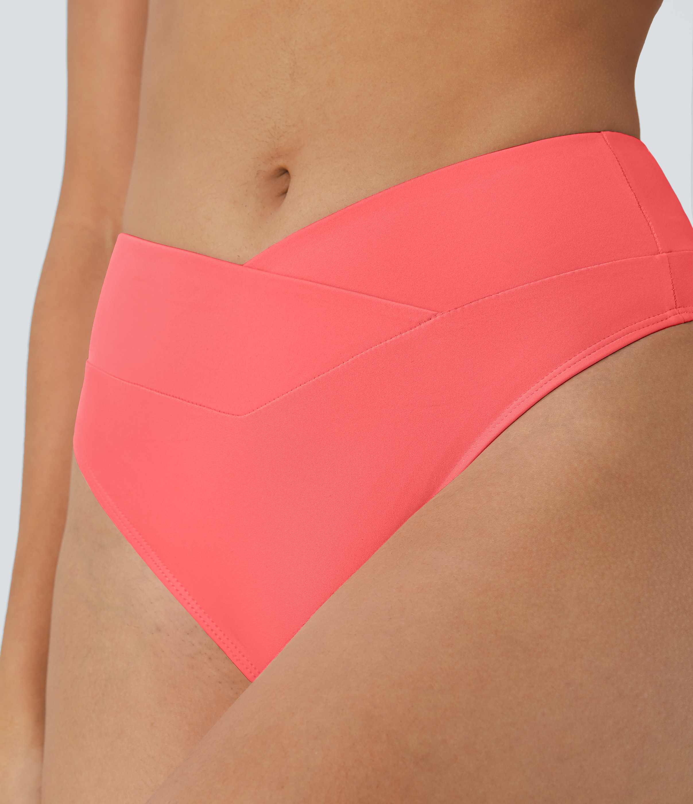 Halara Crossover Bikini Bottom Swimsuit  - Dreamy Pink - XL 