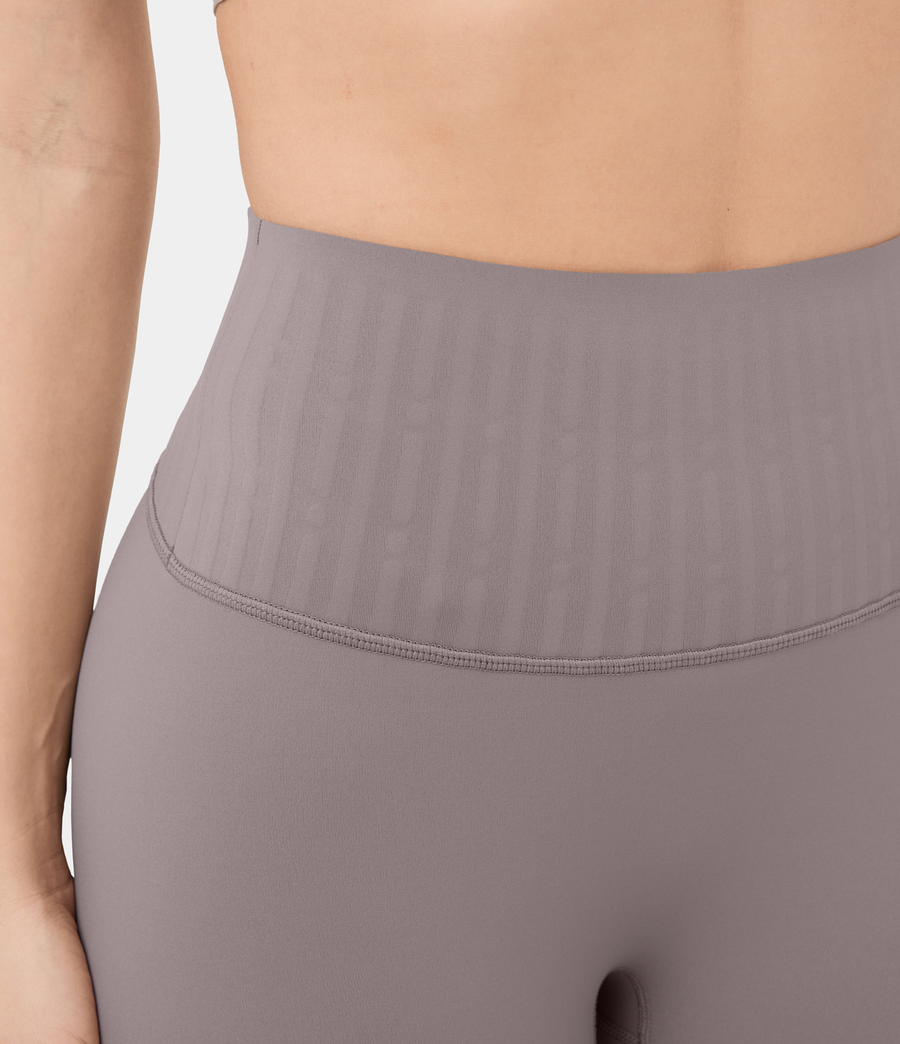 Halara High Waisted Tummy Control Yoga Leggings - Purple Dove - gym leggings leggings with pockets leggings with butt lift