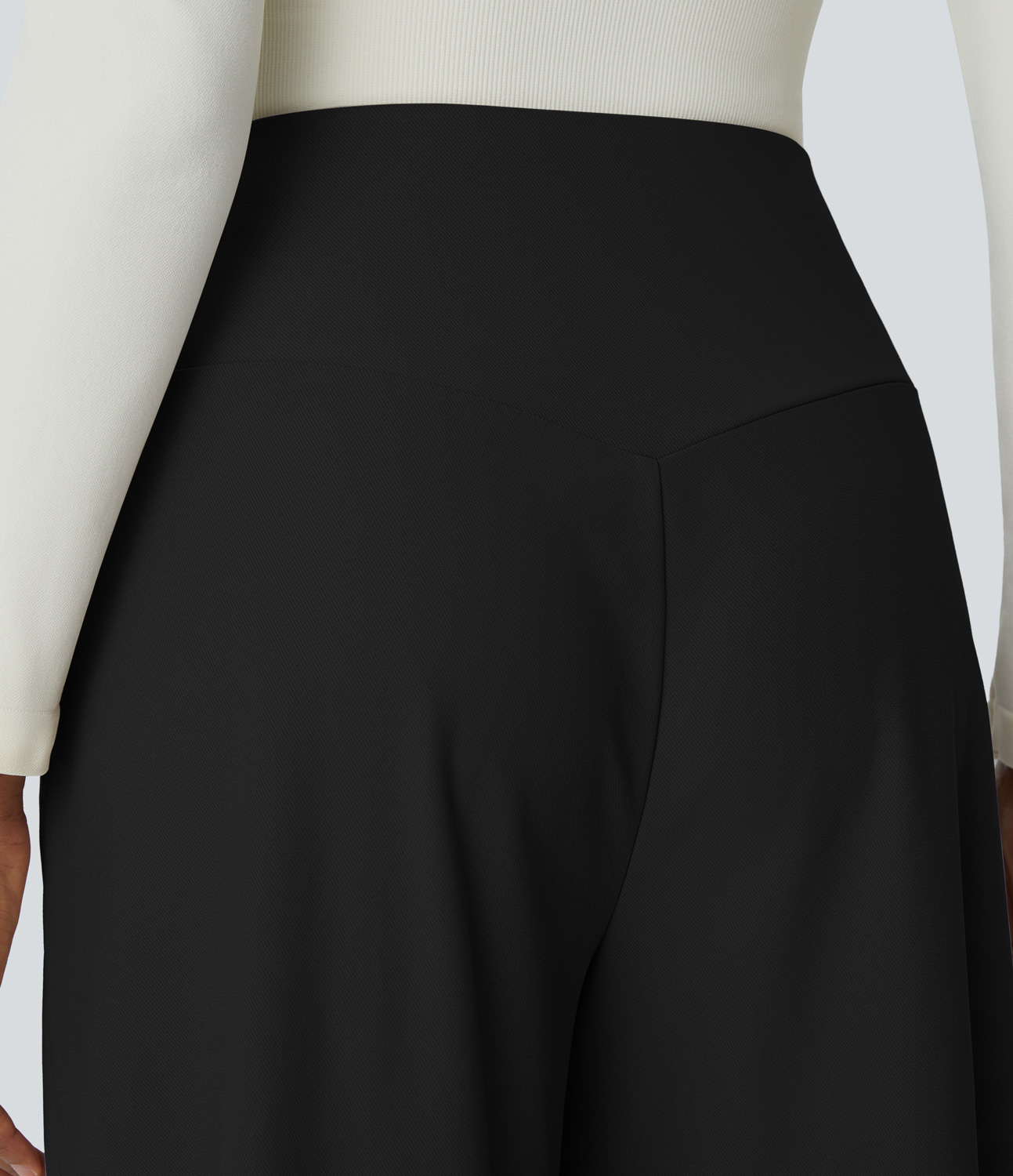 Halara Halara Flexв„ў High Waisted Decorative Buckle Side Pocket Wide Leg Twill Work Pants  - Black - S(regular) 