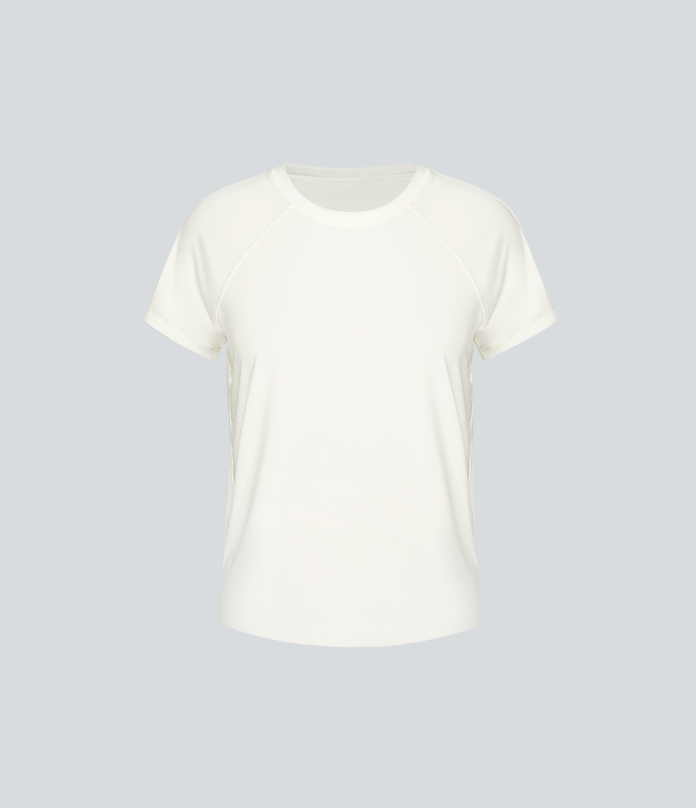 Halara Contrast Mesh Split Hem Short Sleeve Cool Touch Yoga Sports Top  - White - L 