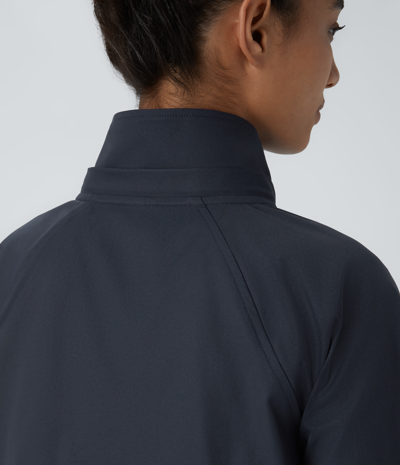 Halara Water Repellent Wear-Resistant Removable Hood Adjustable Drawcord Zipper Side Pocket Camping Jacket  - Polar Night - XL 