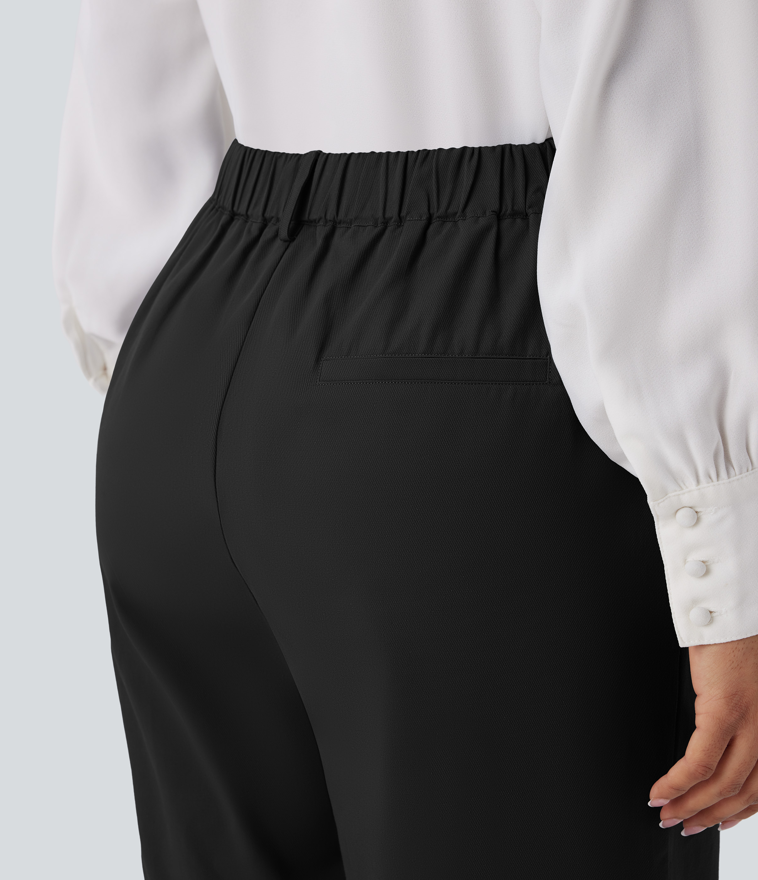 Halara High Waisted Zipper Side Pocket Casual Cotton Bermuda Shorts  - Black - S booty shorts compression shorts yoga shorts 