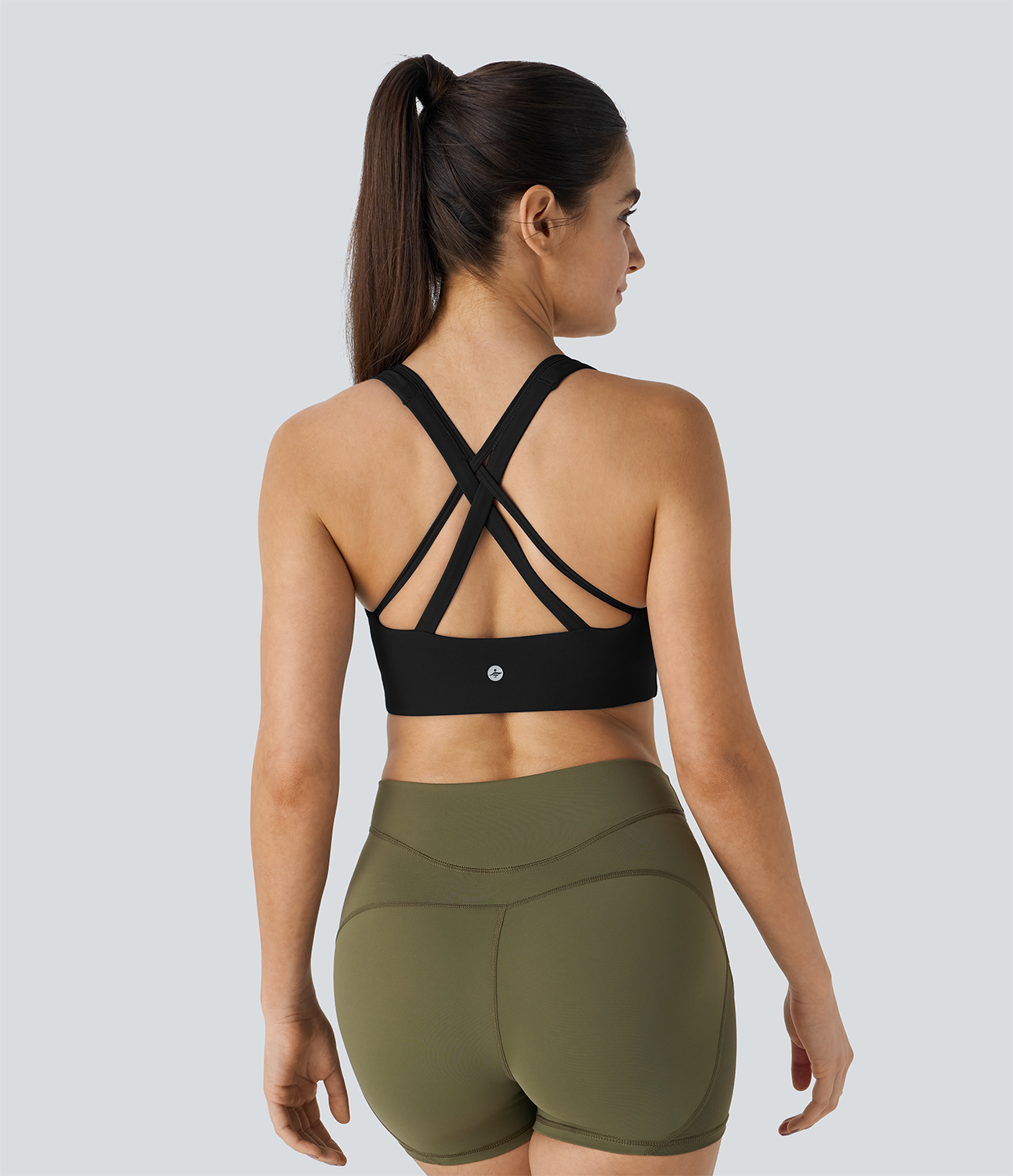 Halara Halara UltraSculpt™ Medium Support Backless Crisscross Workout Sports Bra - Black - L